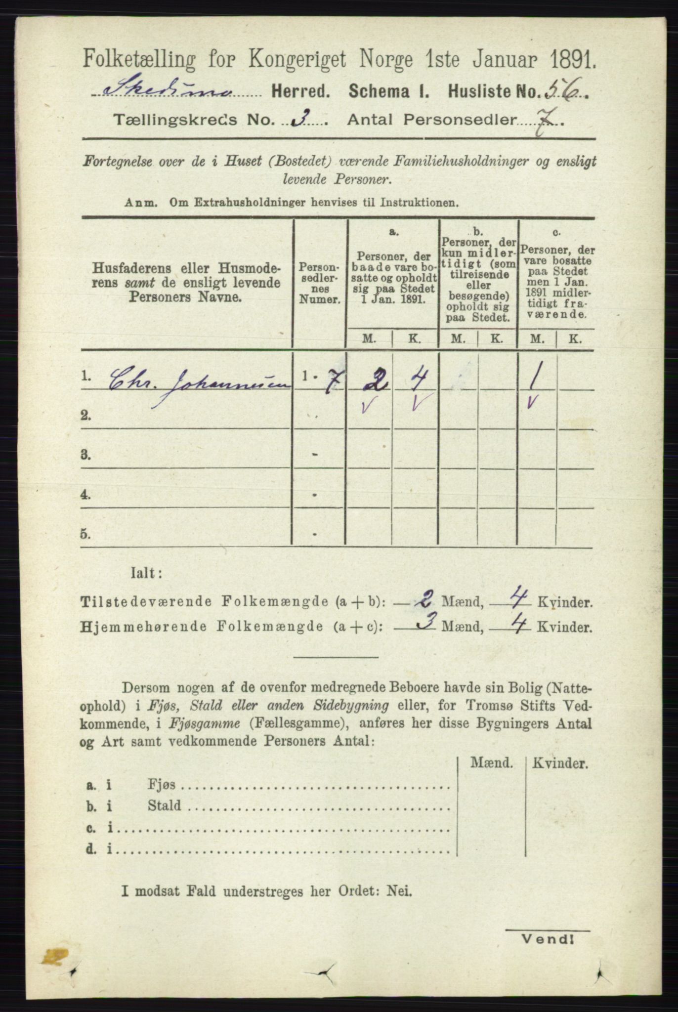 RA, 1891 census for 0231 Skedsmo, 1891, p. 1274