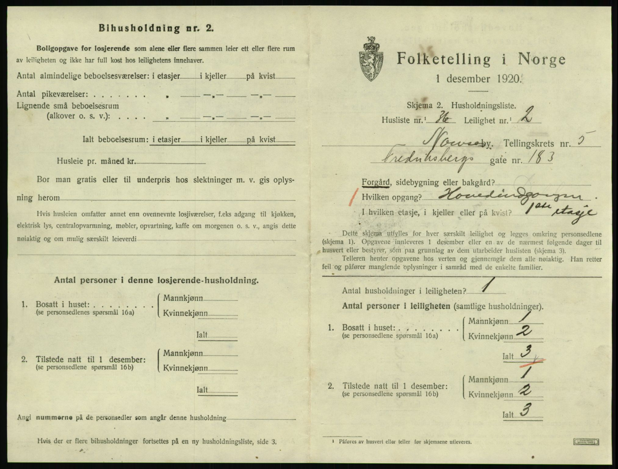 SAT, 1920 census for Namsos, 1920, p. 1747