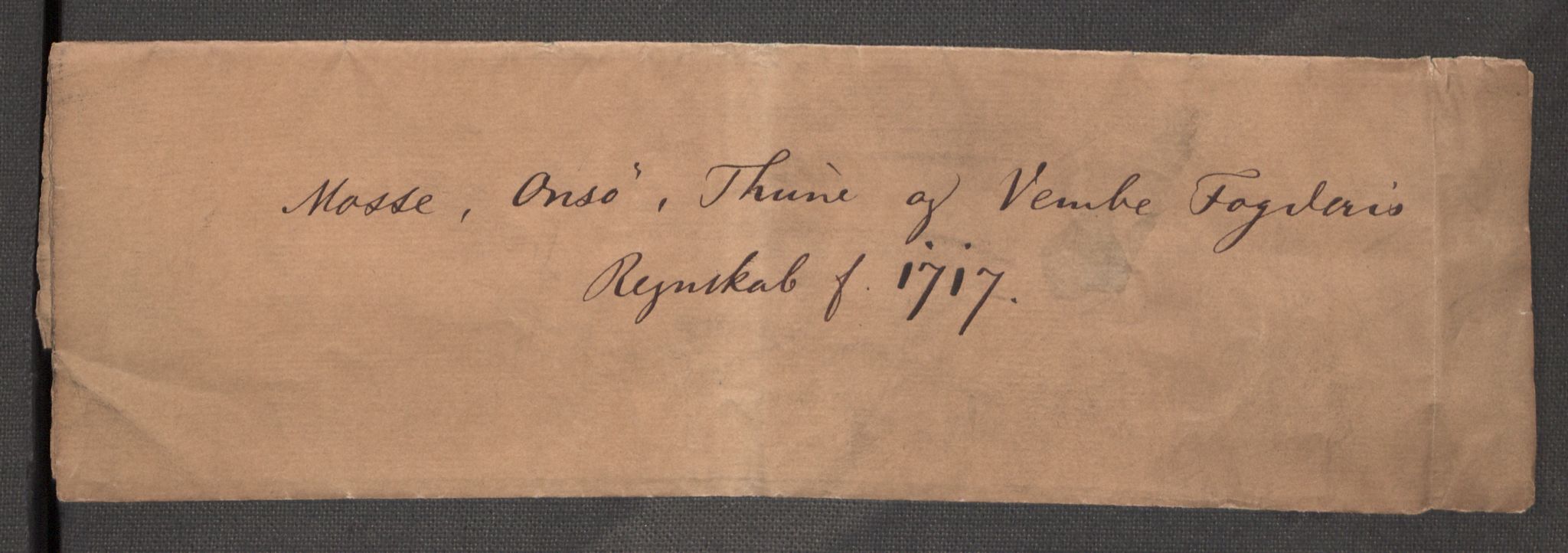 Rentekammeret inntil 1814, Reviderte regnskaper, Fogderegnskap, AV/RA-EA-4092/R04/L0141: Fogderegnskap Moss, Onsøy, Tune, Veme og Åbygge, 1717, p. 3