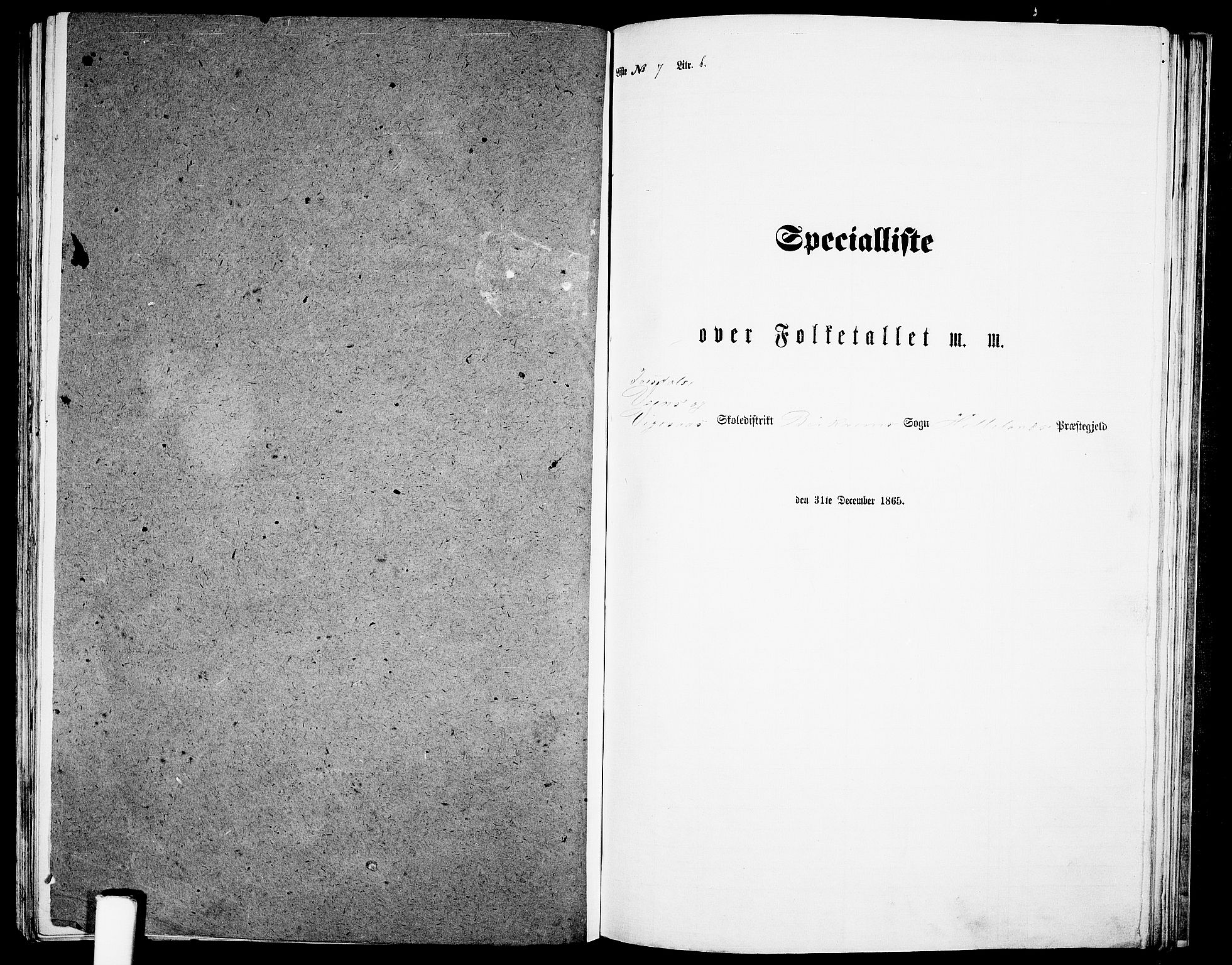 RA, 1865 census for Helleland, 1865, p. 112