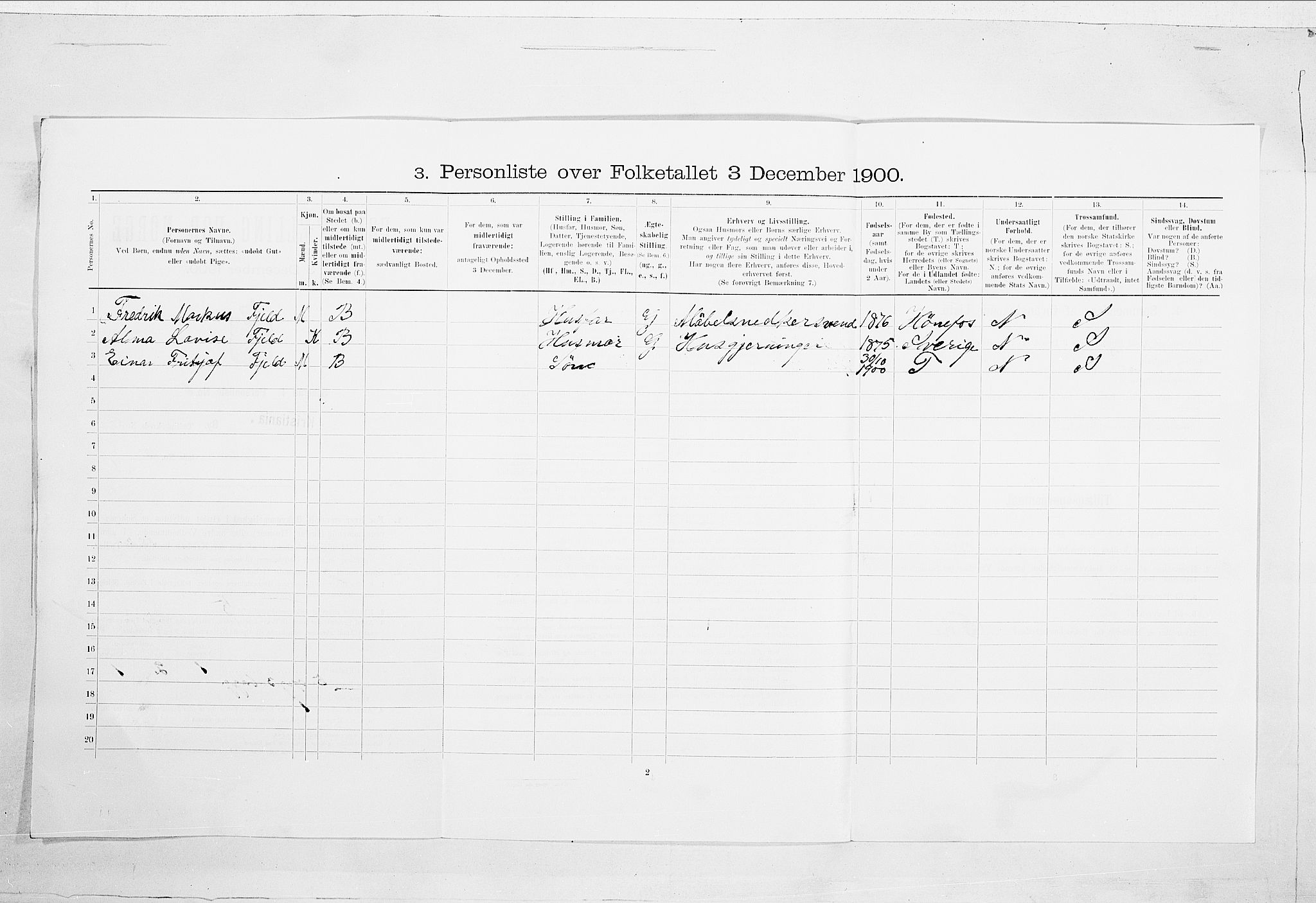SAO, 1900 census for Kristiania, 1900, p. 112360