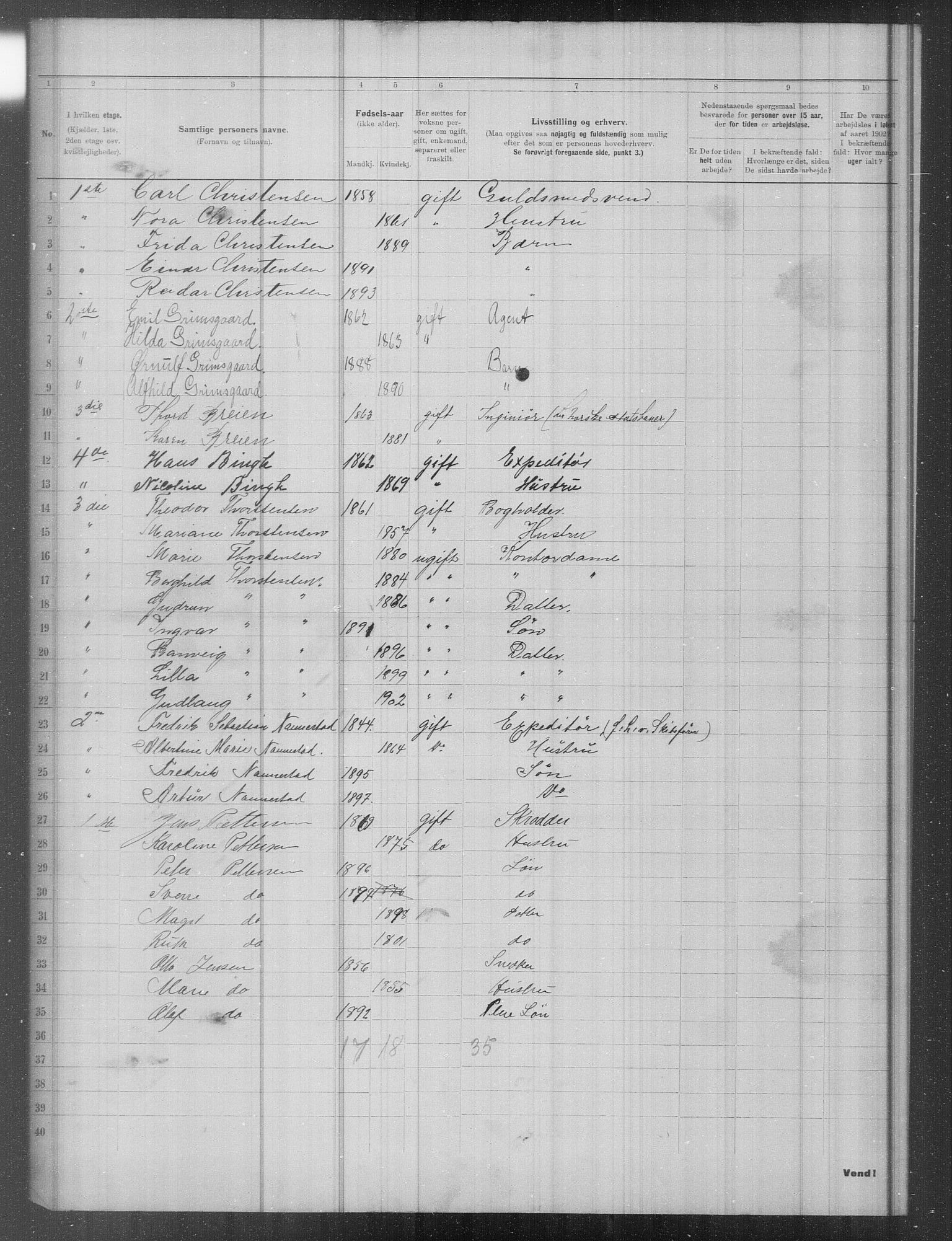 OBA, Municipal Census 1902 for Kristiania, 1902, p. 14434