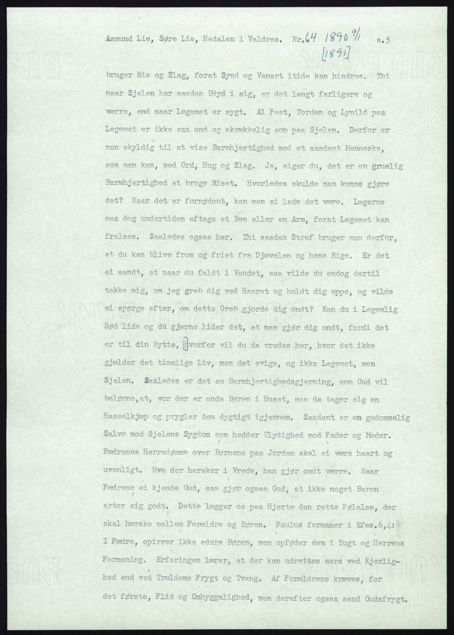 Samlinger til kildeutgivelse, Amerikabrevene, RA/EA-4057/F/L0012: Innlån fra Oppland: Lie (brevnr 1-78), 1838-1914, p. 907