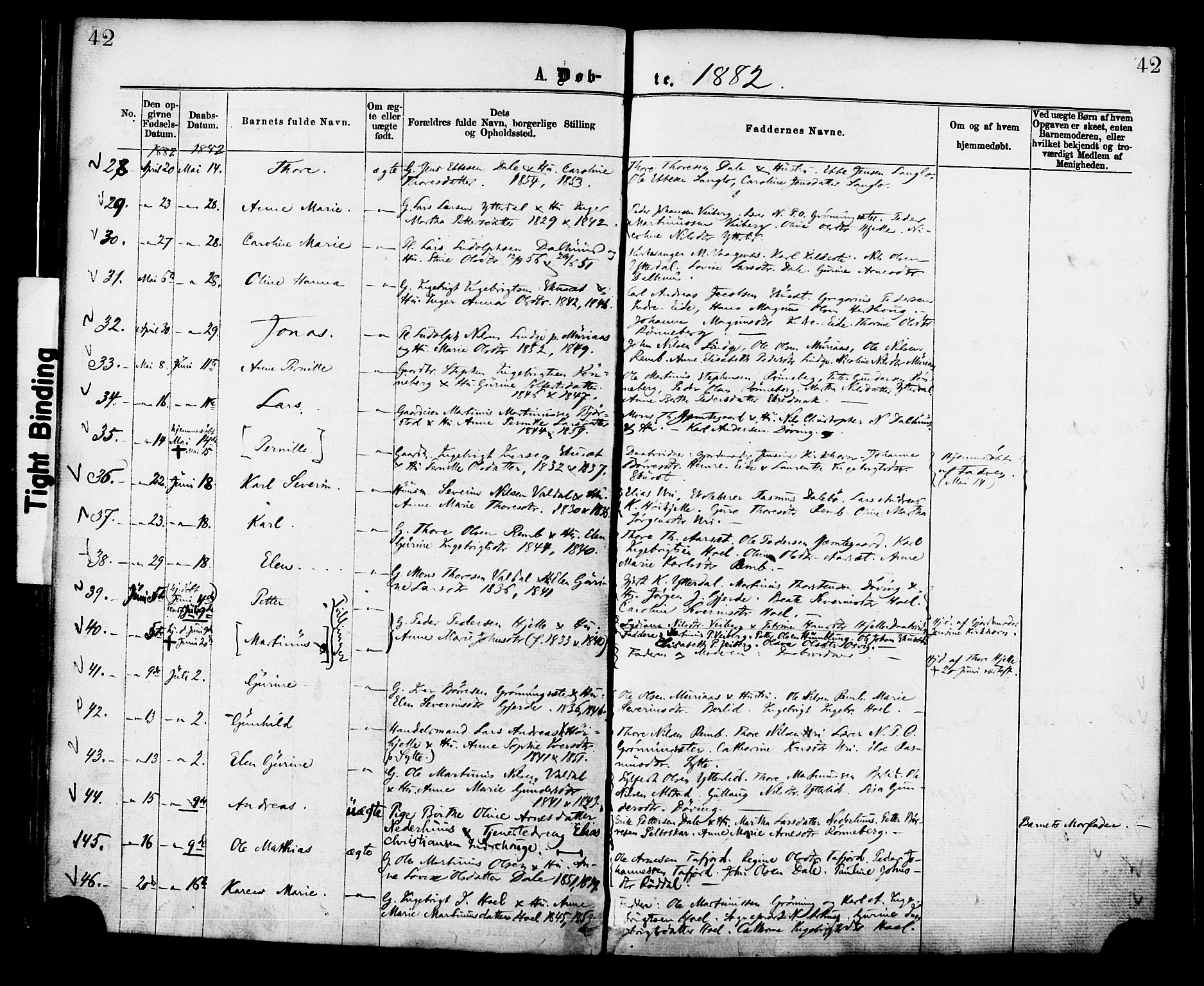 Ministerialprotokoller, klokkerbøker og fødselsregistre - Møre og Romsdal, SAT/A-1454/519/L0254: Parish register (official) no. 519A13, 1868-1883, p. 42