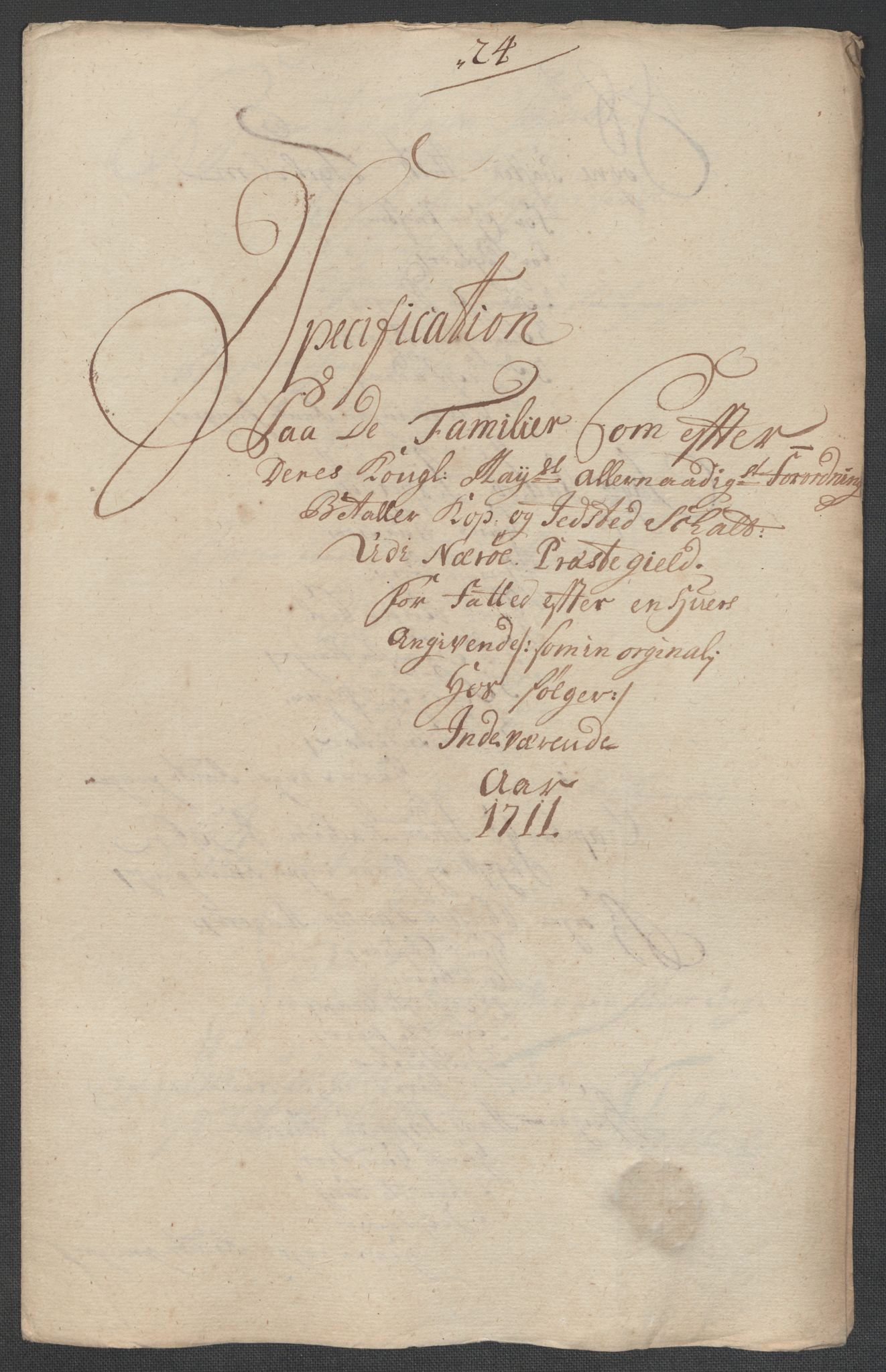 Rentekammeret inntil 1814, Reviderte regnskaper, Fogderegnskap, AV/RA-EA-4092/R64/L4432: Fogderegnskap Namdal, 1711, p. 149