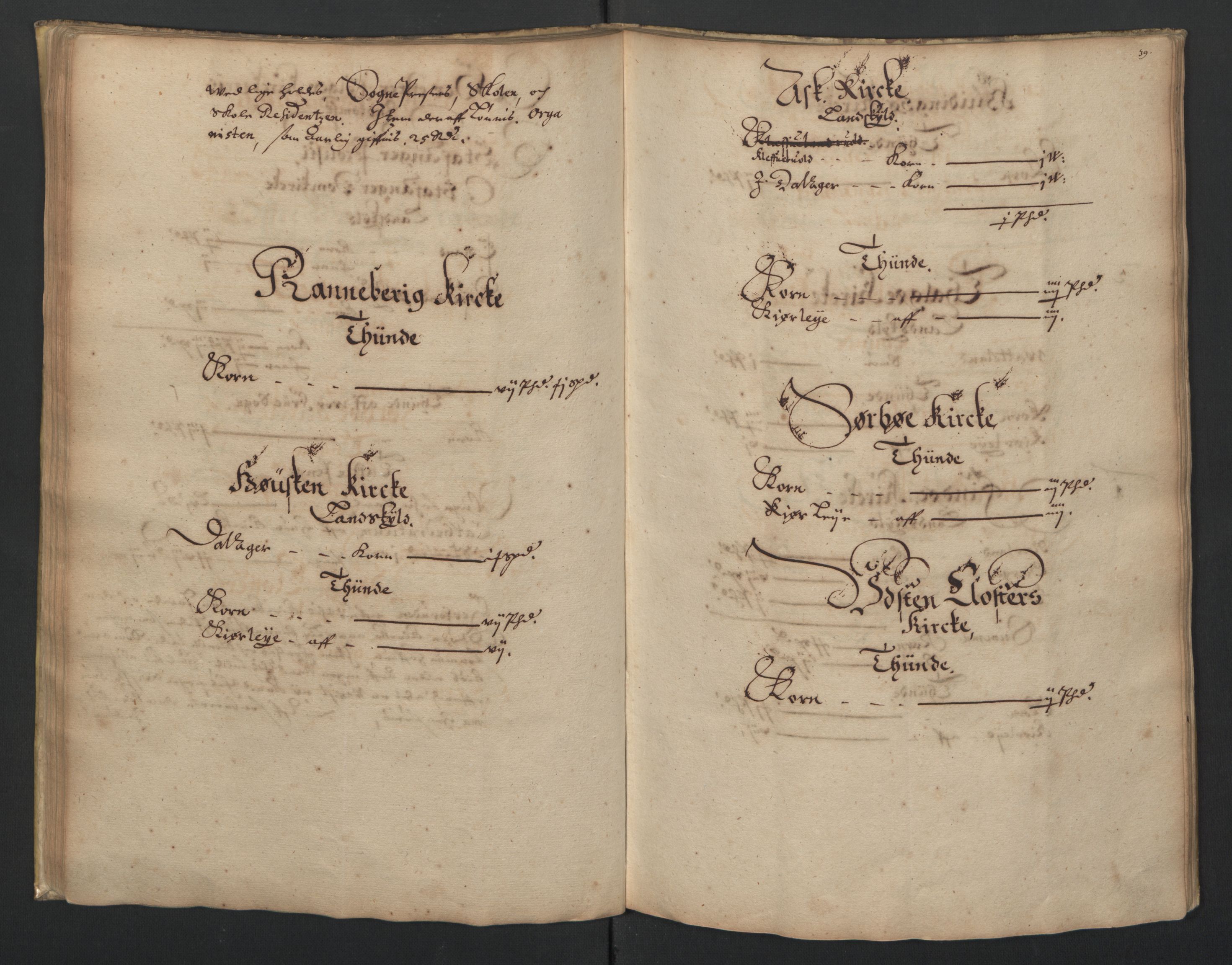 Rentekammeret inntil 1814, Realistisk ordnet avdeling, AV/RA-EA-4070/L/L0023/0003: Stavanger lagdømme: / [C]: Jordebok over bispens samt kannikenes, prestenes, kirkenes og hospitalets inntekter., 1661, p. 38b-39a