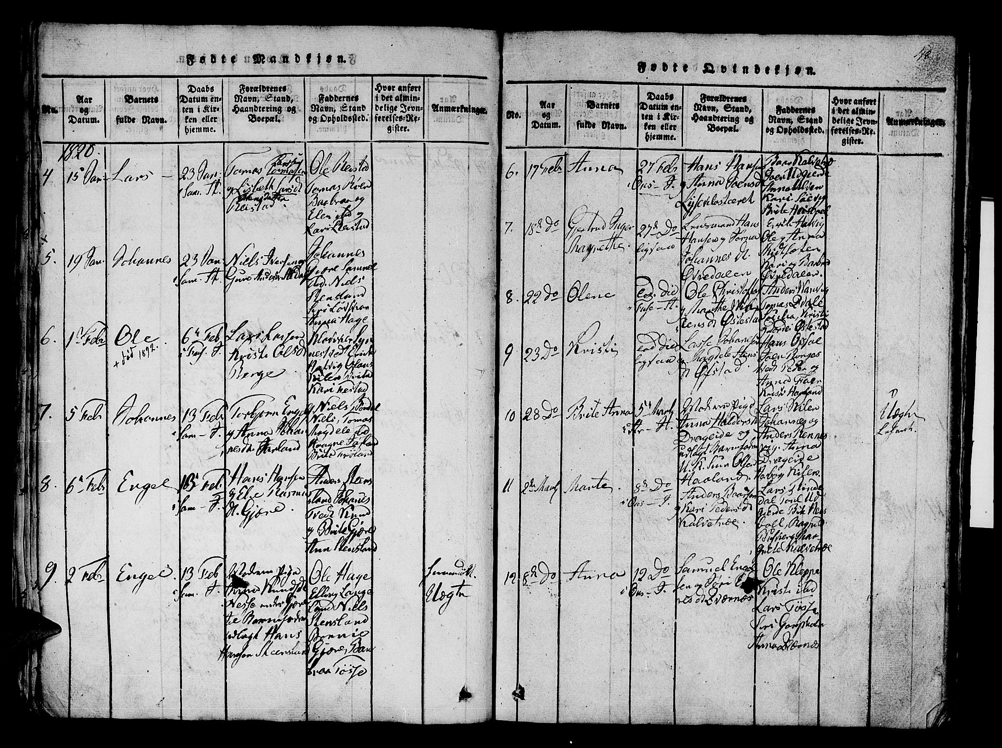 Os sokneprestembete, SAB/A-99929: Parish register (official) no. A 12, 1816-1825, p. 48