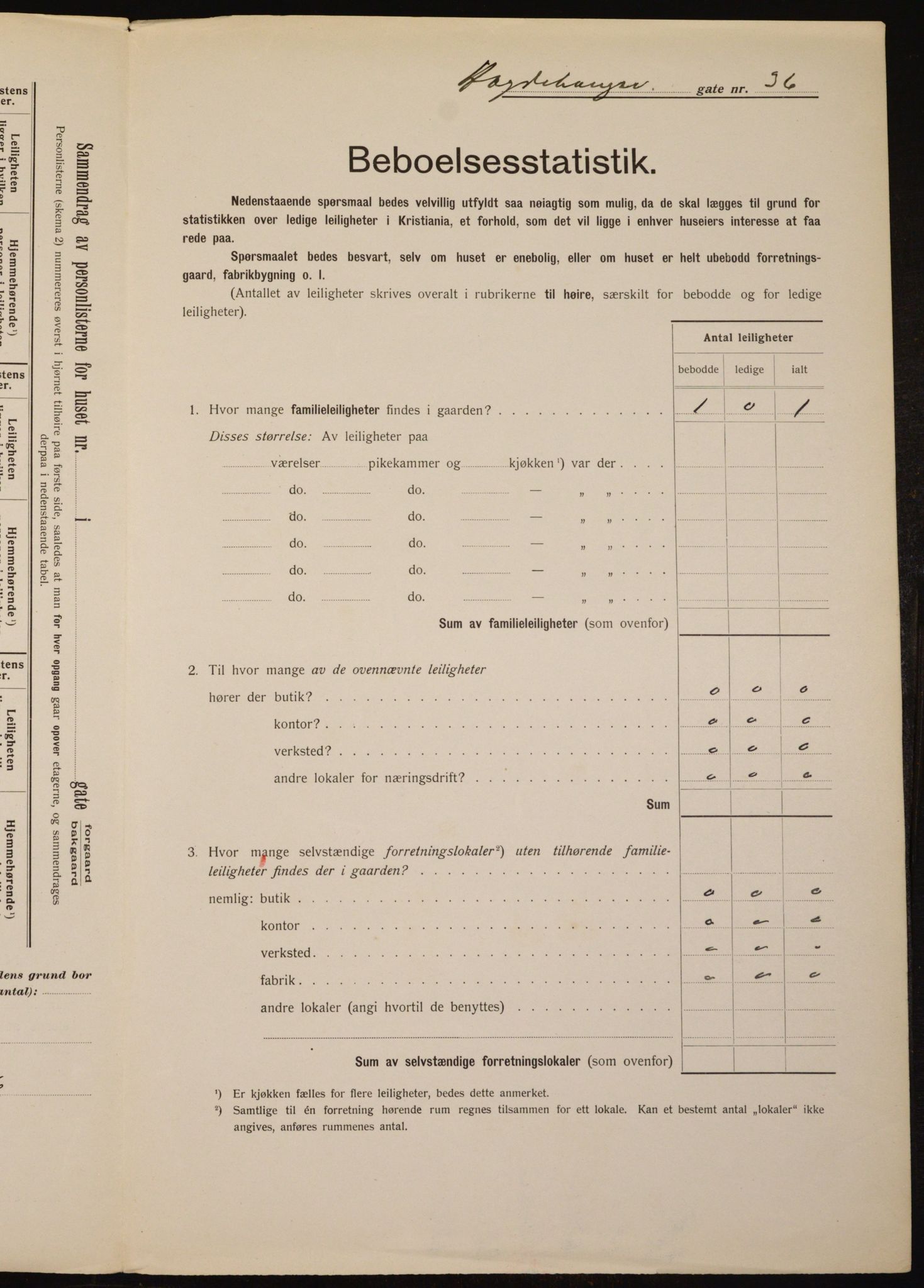 OBA, Municipal Census 1912 for Kristiania, 1912, p. 36943