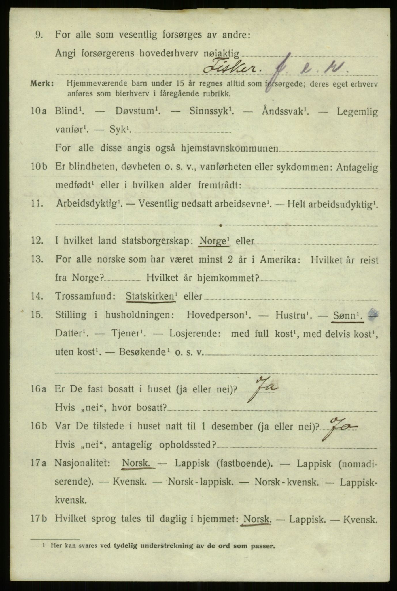 SATØ, 1920 census for Tromsø, 1920, p. 26337