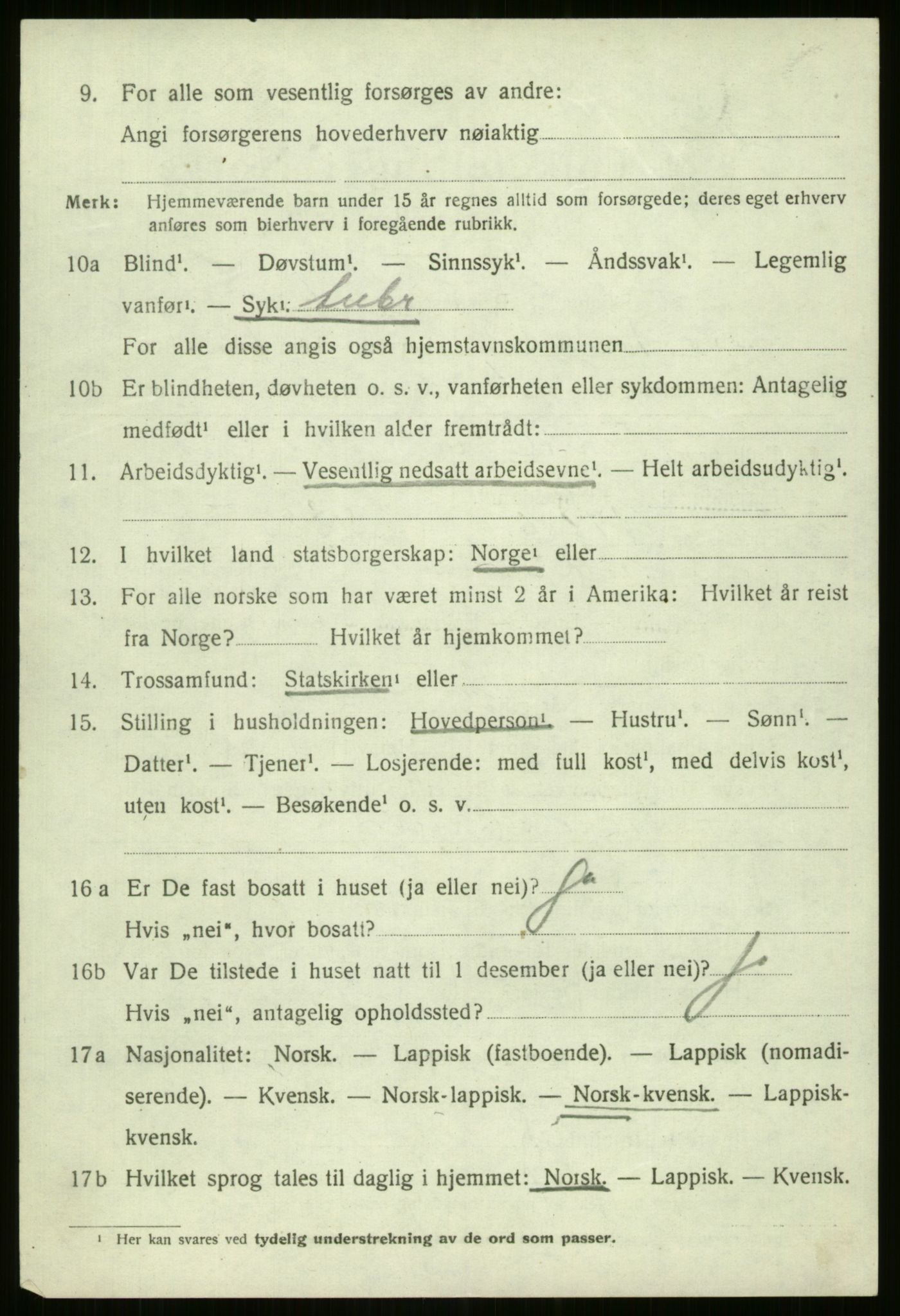 SATØ, 1920 census for Nordreisa, 1920, p. 2980