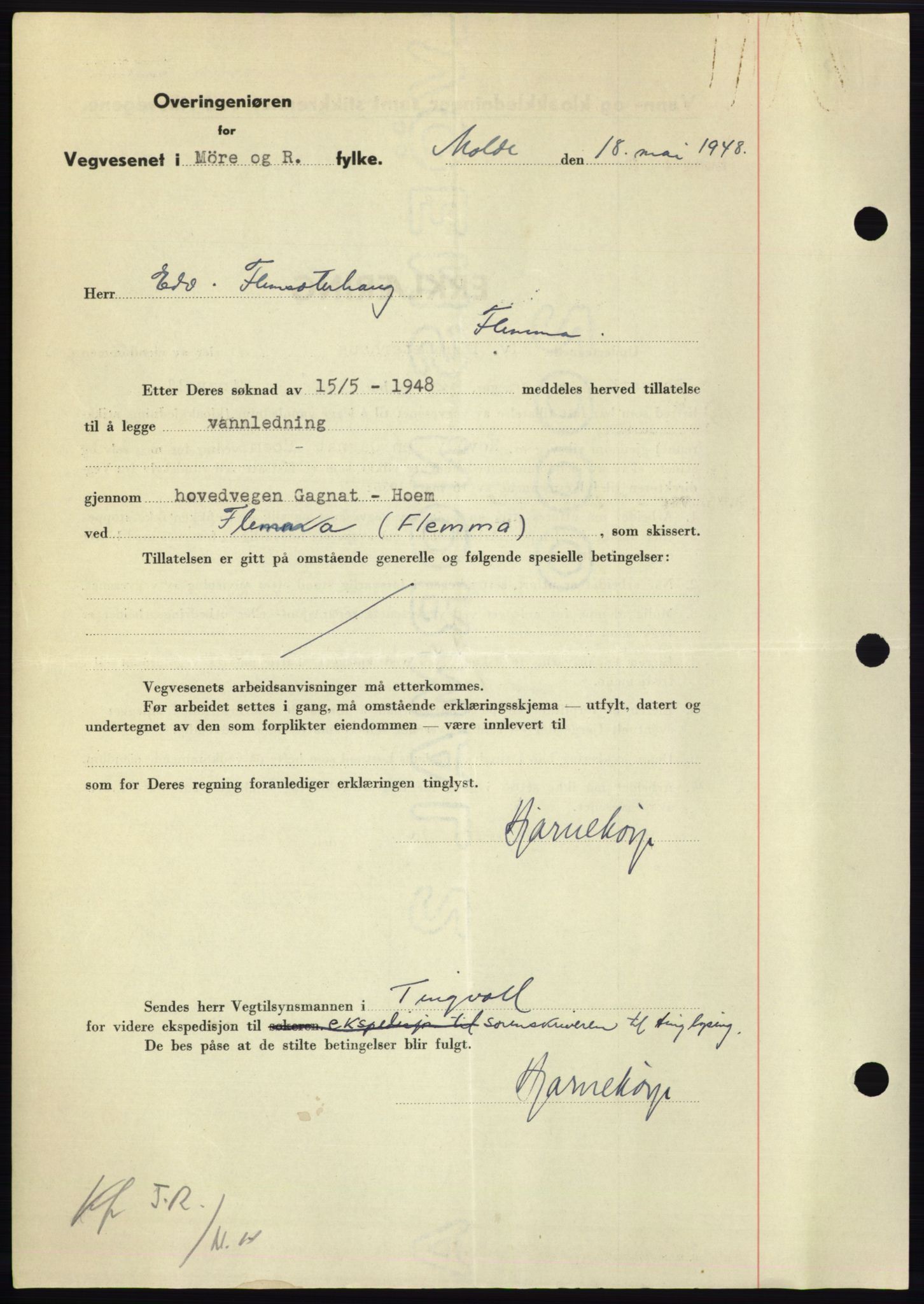 Nordmøre sorenskriveri, AV/SAT-A-4132/1/2/2Ca: Mortgage book no. B99, 1948-1948, Diary no: : 1704/1948