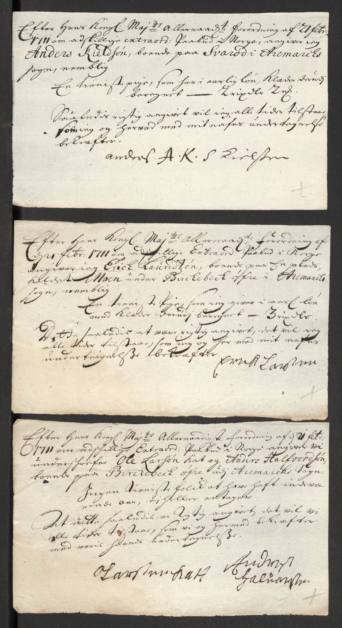 Rentekammeret inntil 1814, Reviderte regnskaper, Fogderegnskap, AV/RA-EA-4092/R01/L0020: Fogderegnskap Idd og Marker, 1711, p. 634