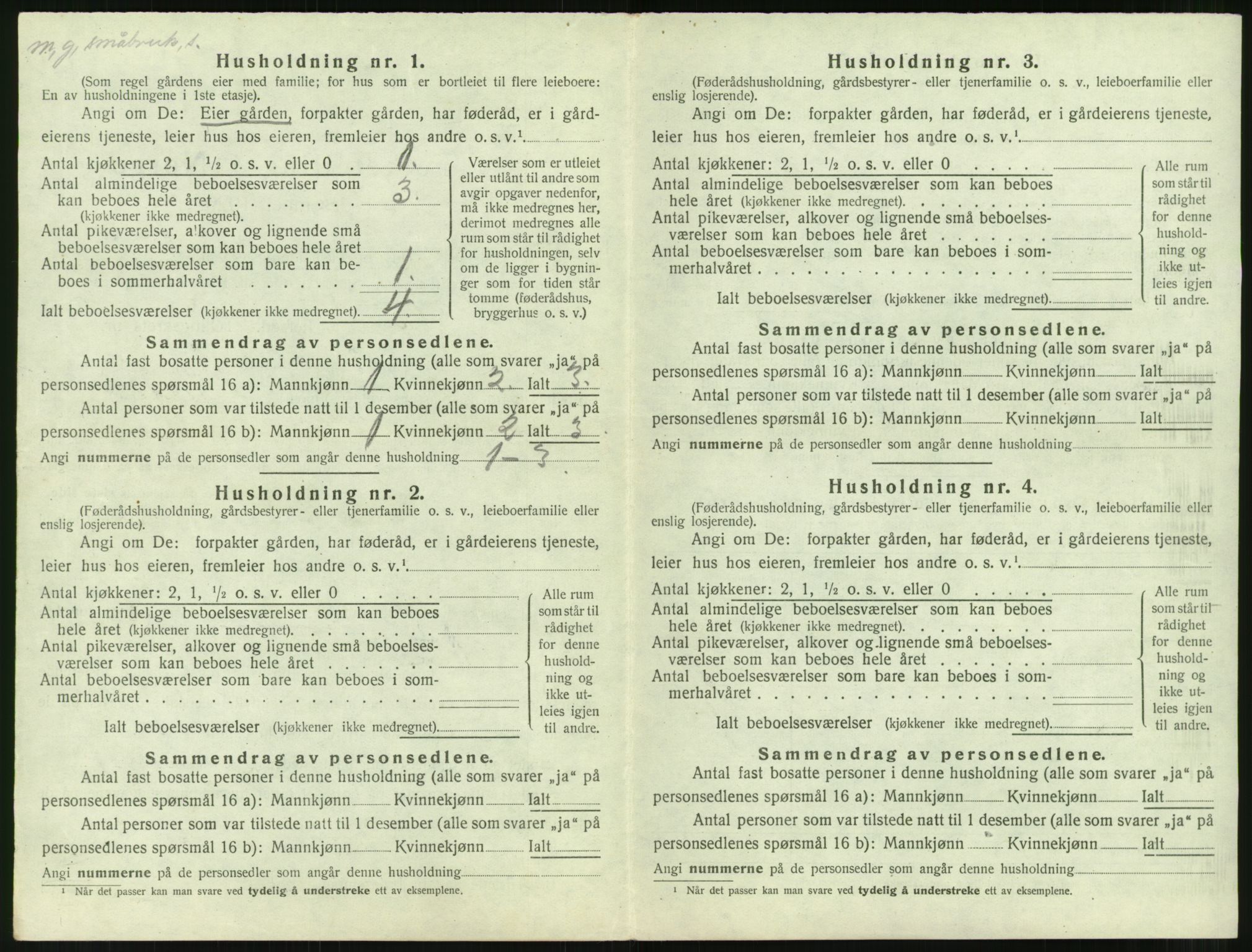 SAT, 1920 census for Aukra, 1920, p. 616