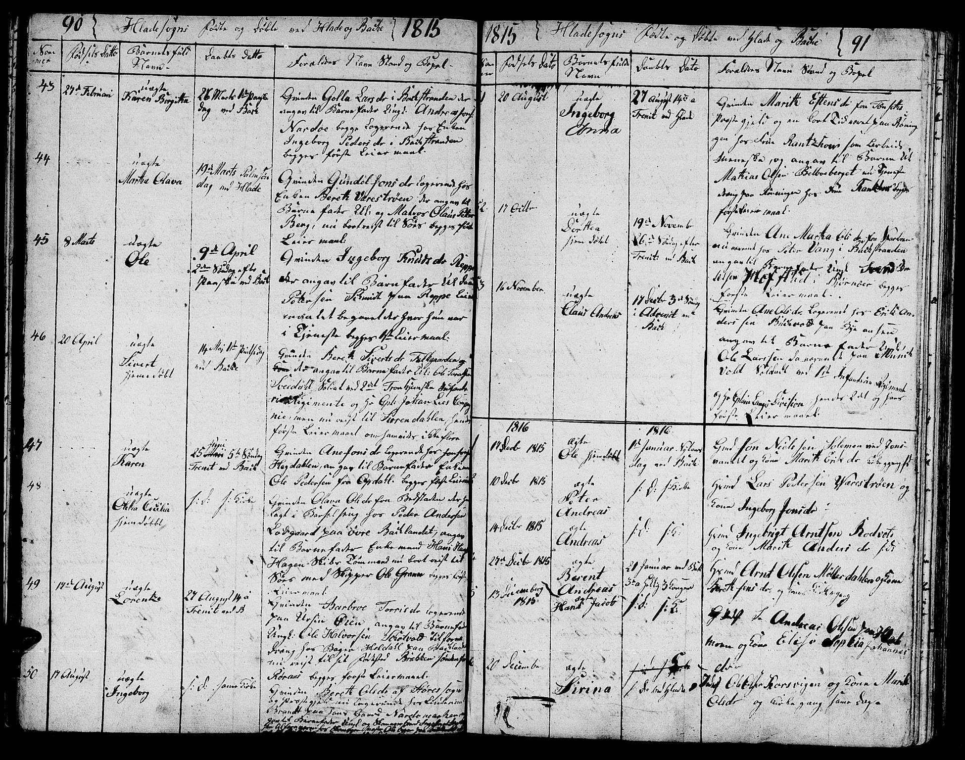 Ministerialprotokoller, klokkerbøker og fødselsregistre - Sør-Trøndelag, SAT/A-1456/606/L0306: Parish register (copy) no. 606C02, 1797-1829, p. 90-91