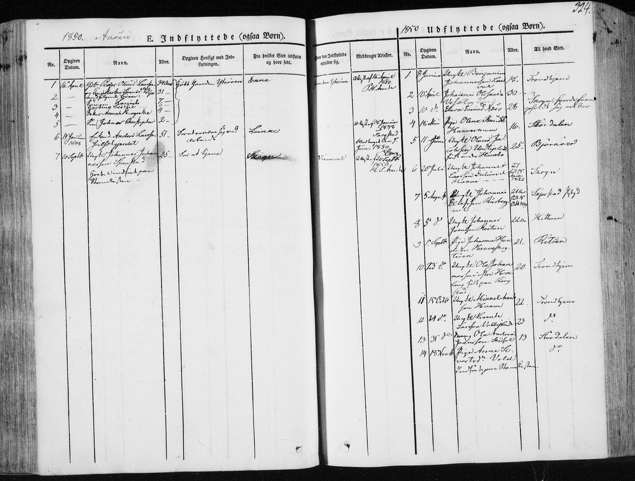 Ministerialprotokoller, klokkerbøker og fødselsregistre - Nord-Trøndelag, SAT/A-1458/713/L0115: Parish register (official) no. 713A06, 1838-1851, p. 324
