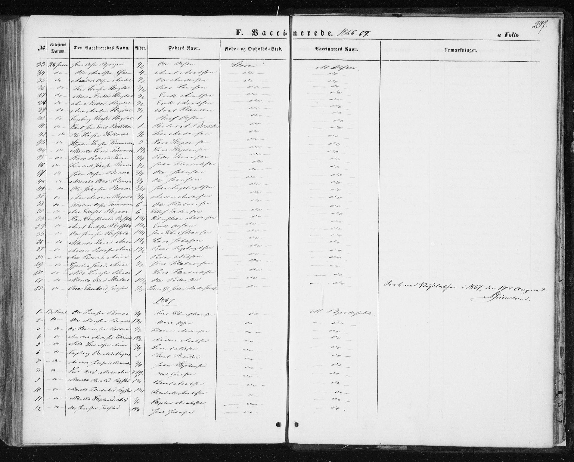 Ministerialprotokoller, klokkerbøker og fødselsregistre - Sør-Trøndelag, SAT/A-1456/687/L1000: Parish register (official) no. 687A06, 1848-1869, p. 297
