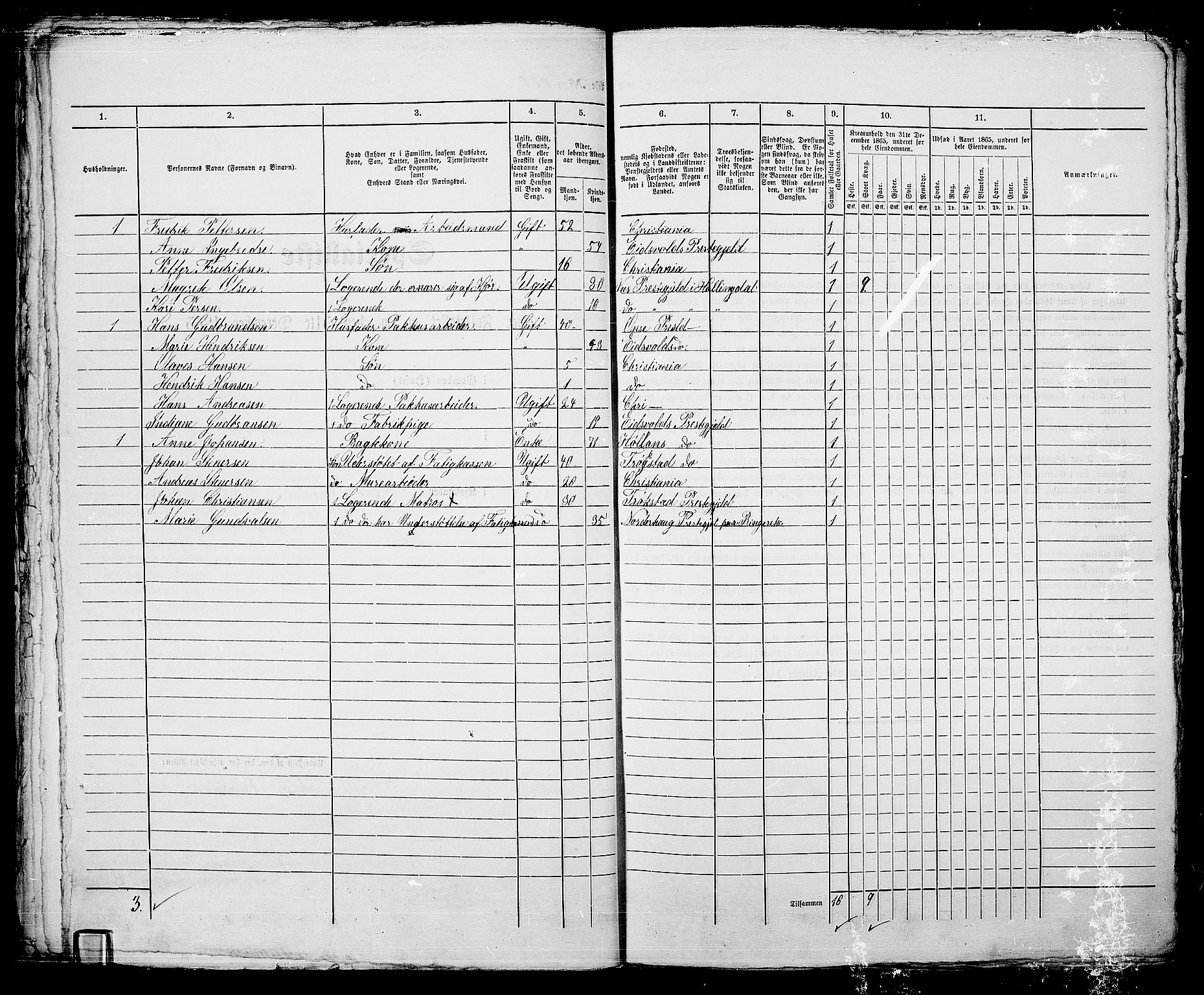 RA, 1865 census for Kristiania, 1865, p. 4467