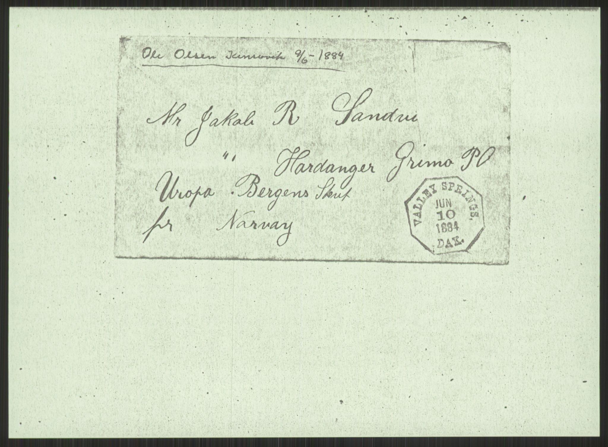 Samlinger til kildeutgivelse, Amerikabrevene, AV/RA-EA-4057/F/L0032: Innlån fra Hordaland: Nesheim - Øverland, 1838-1914, p. 523