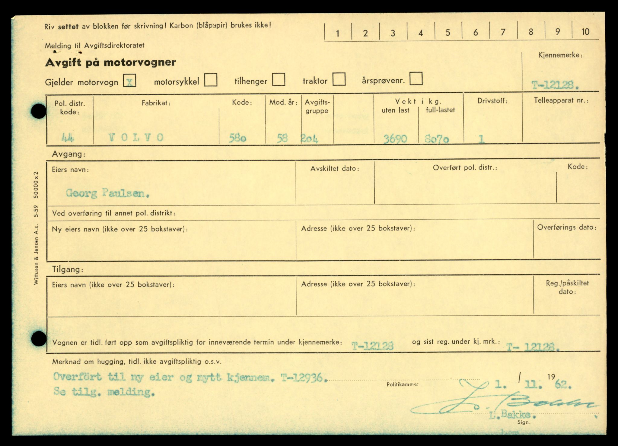 Møre og Romsdal vegkontor - Ålesund trafikkstasjon, AV/SAT-A-4099/F/Fe/L0036: Registreringskort for kjøretøy T 12831 - T 13030, 1927-1998, p. 1661