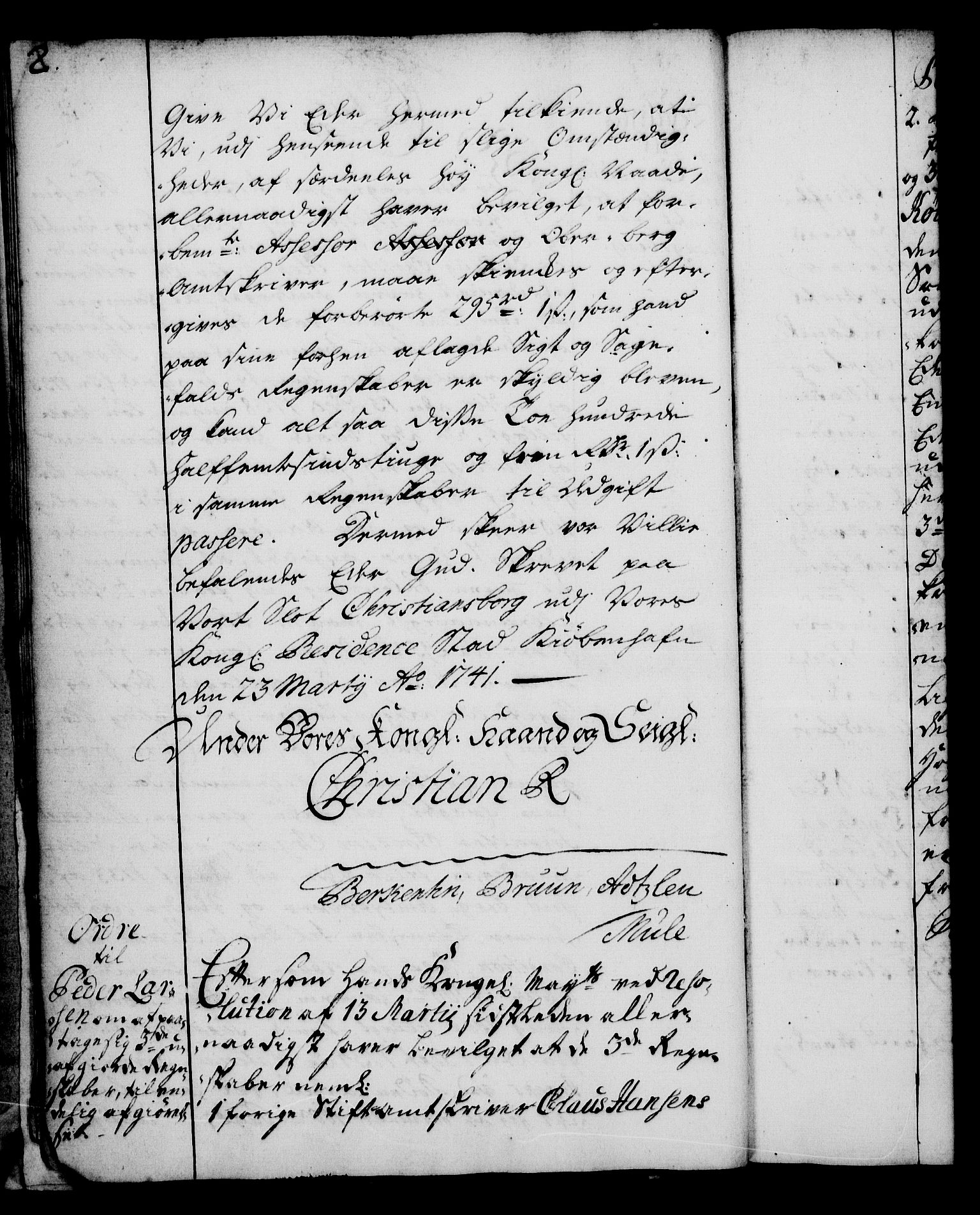 Rentekammeret, Kammerkanselliet, RA/EA-3111/G/Gg/Gga/L0005: Norsk ekspedisjonsprotokoll med register (merket RK 53.5), 1741-1749, p. 2