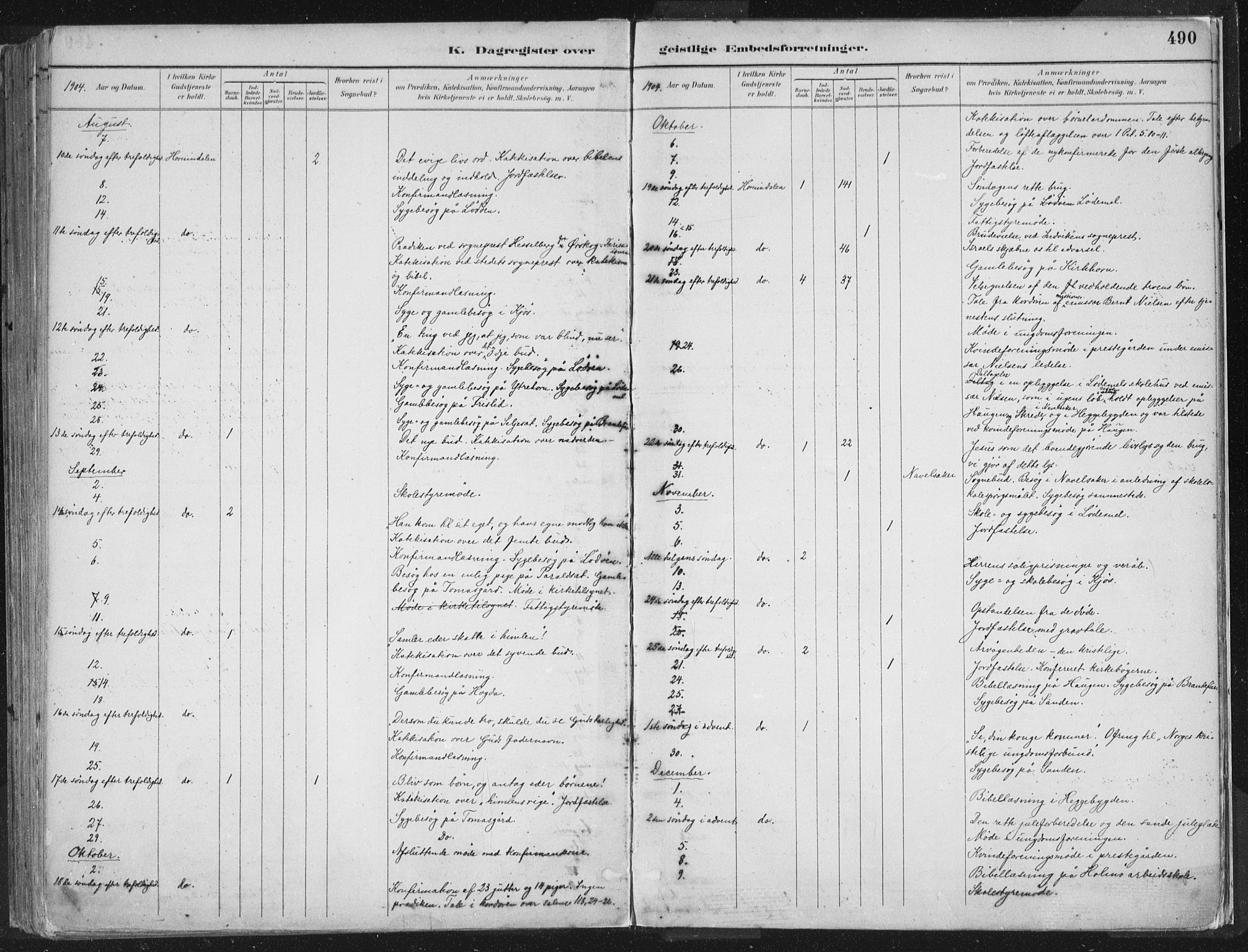 Hornindal sokneprestembete, AV/SAB-A-82401/H/Haa/Haaa/L0003/0002: Parish register (official) no. A 3B, 1885-1917, p. 490