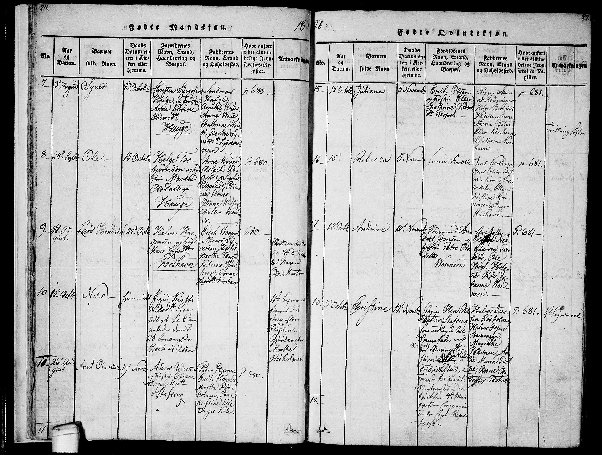 Hvaler prestekontor Kirkebøker, AV/SAO-A-2001/F/Fa/L0005: Parish register (official) no. I 5, 1816-1845, p. 24-25