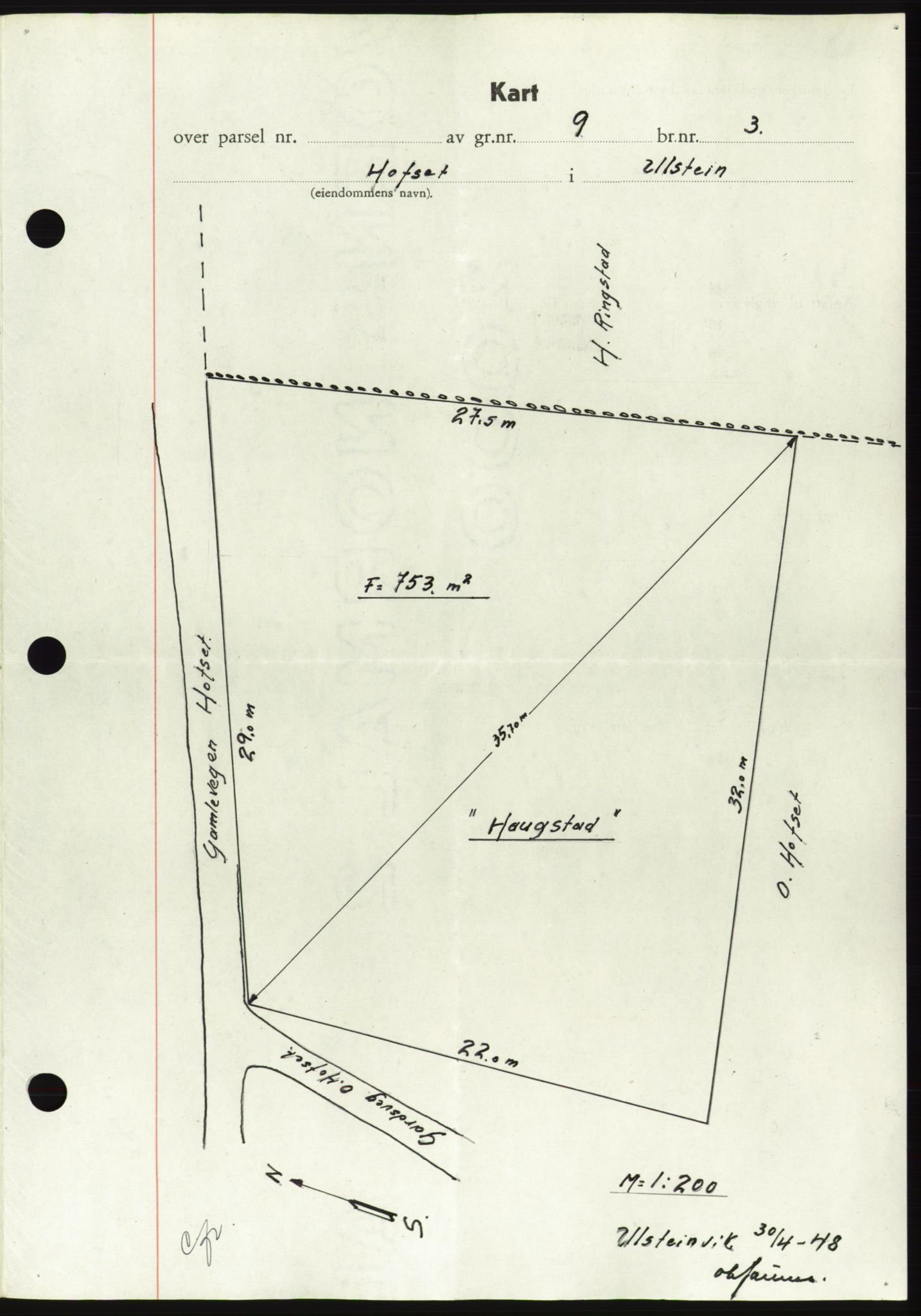 Søre Sunnmøre sorenskriveri, AV/SAT-A-4122/1/2/2C/L0082: Mortgage book no. 8A, 1948-1948, Diary no: : 581/1948