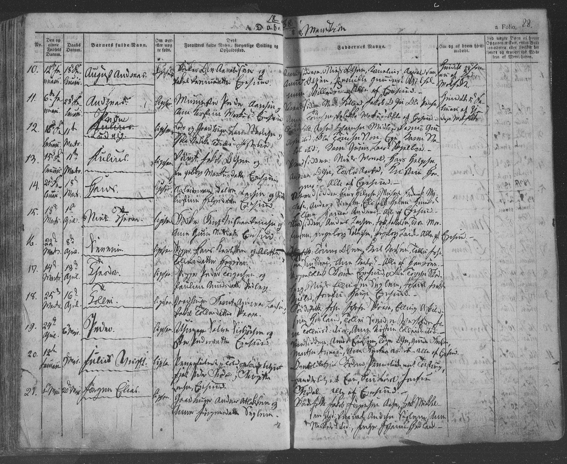 Eigersund sokneprestkontor, AV/SAST-A-101807/S08/L0009: Parish register (official) no. A 9, 1827-1850, p. 88