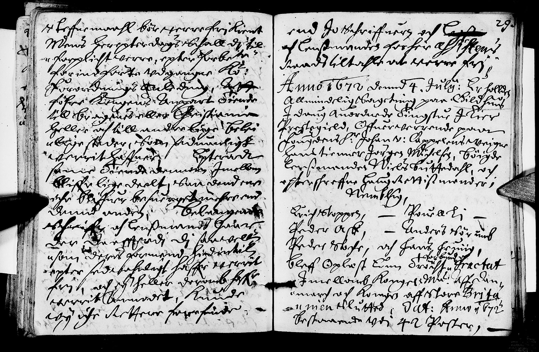 Lier, Røyken og Hurum sorenskriveri, AV/SAKO-A-89/F/Fa/L0013: Tingbok, 1672, p. 29