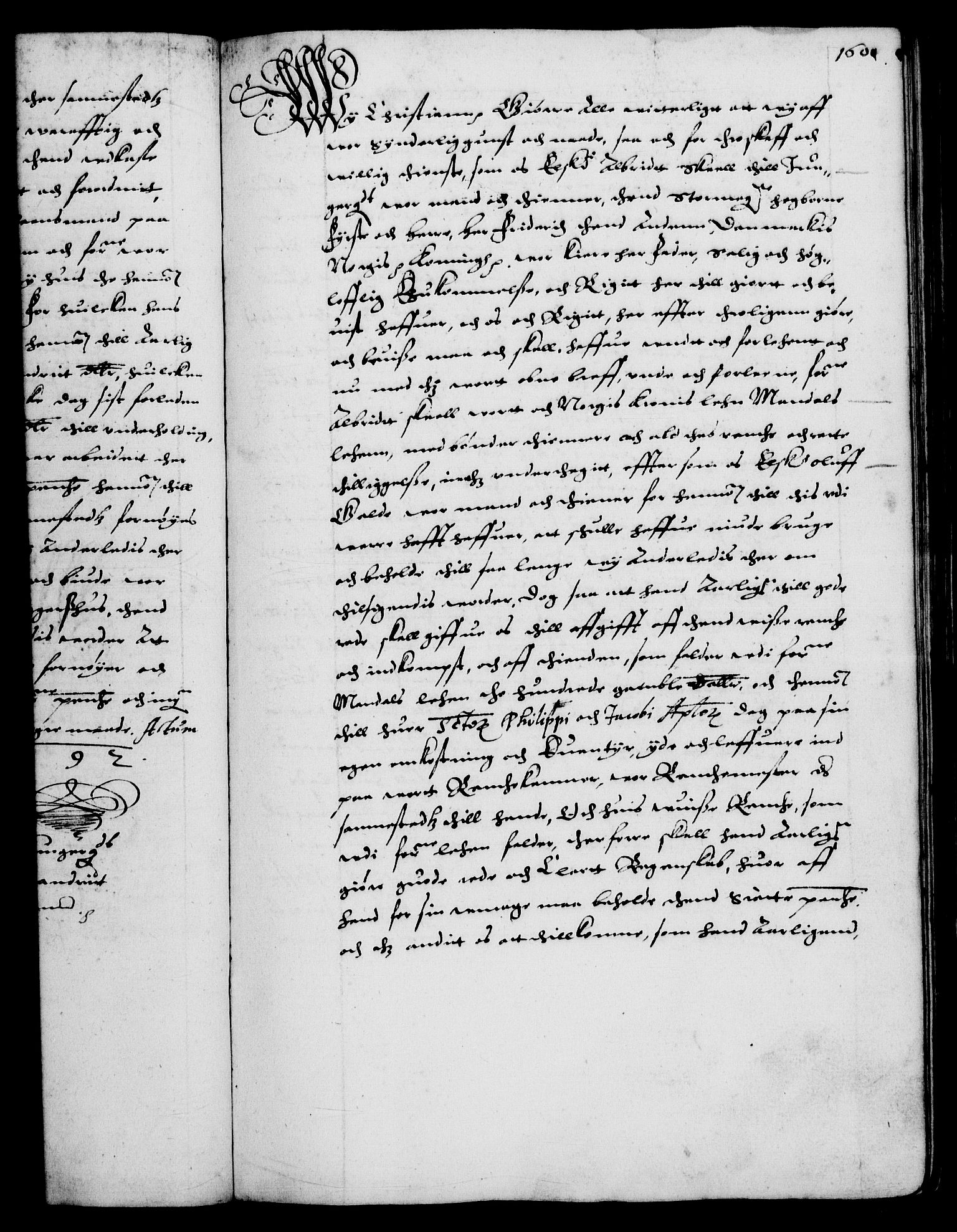 Danske Kanselli 1572-1799, RA/EA-3023/F/Fc/Fca/Fcaa/L0002: Norske registre (mikrofilm), 1588-1596, p. 160a