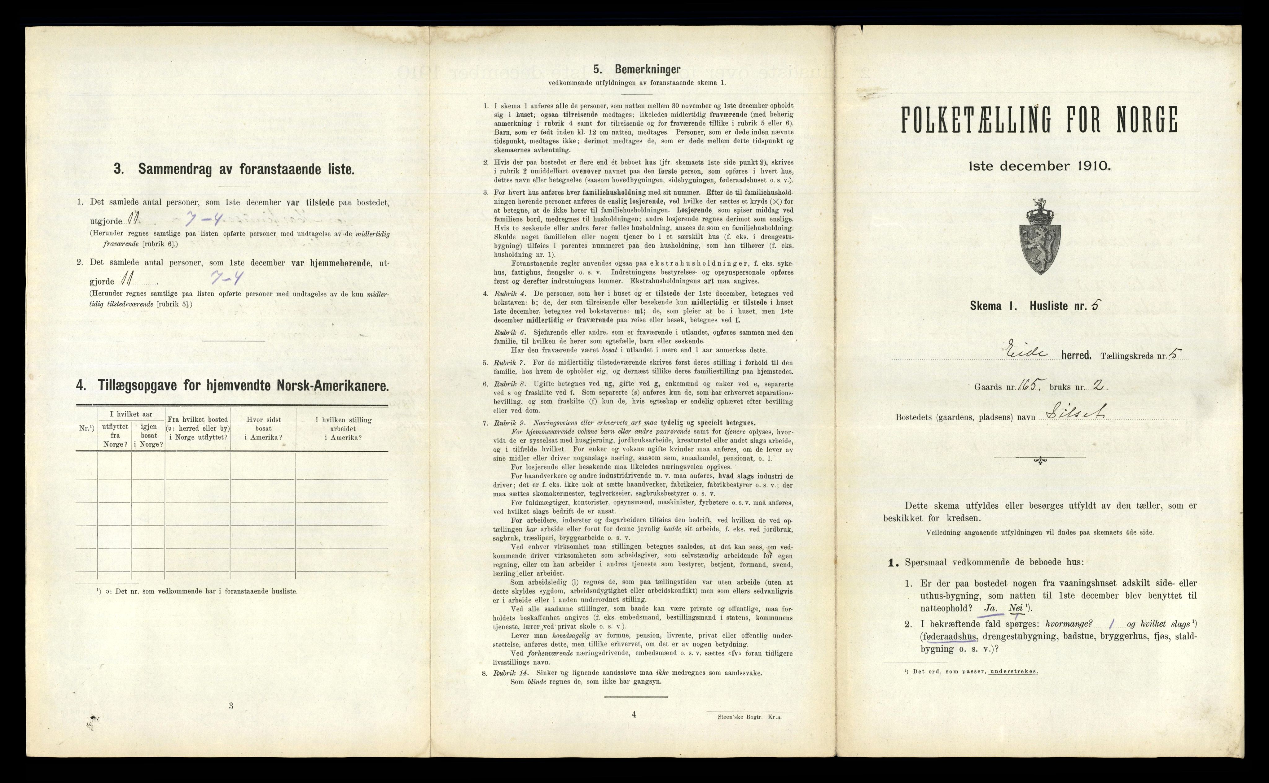 RA, 1910 census for Eide, 1910, p. 385