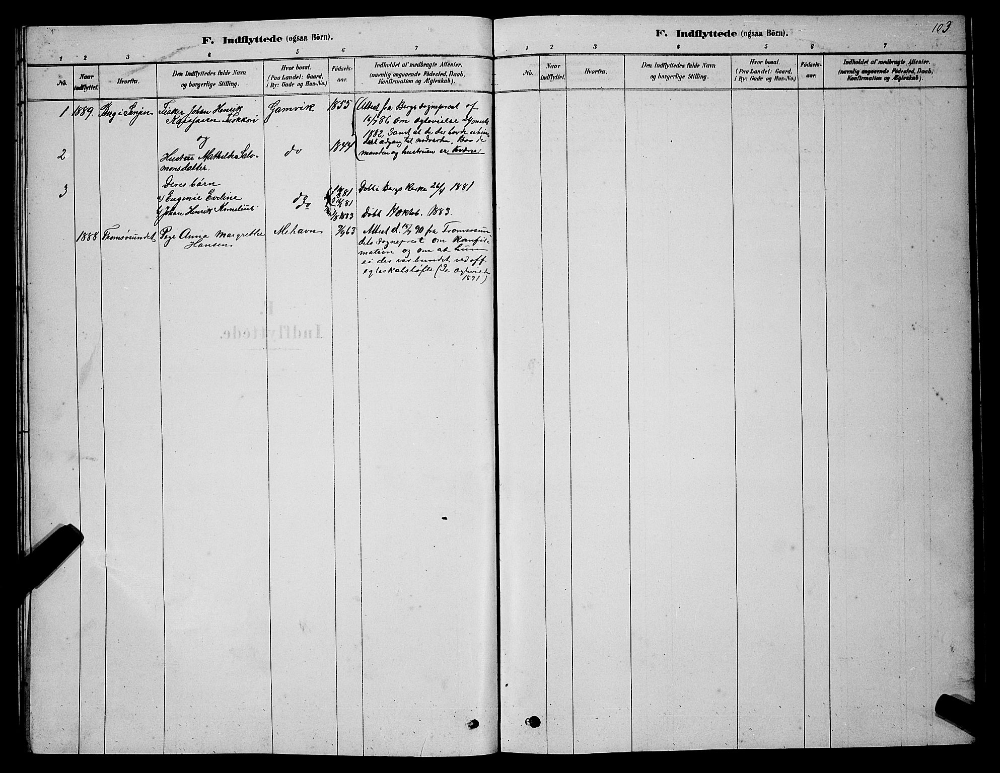 Tana sokneprestkontor, SATØ/S-1334/H/Hb/L0005klokker: Parish register (copy) no. 5, 1878-1891, p. 103