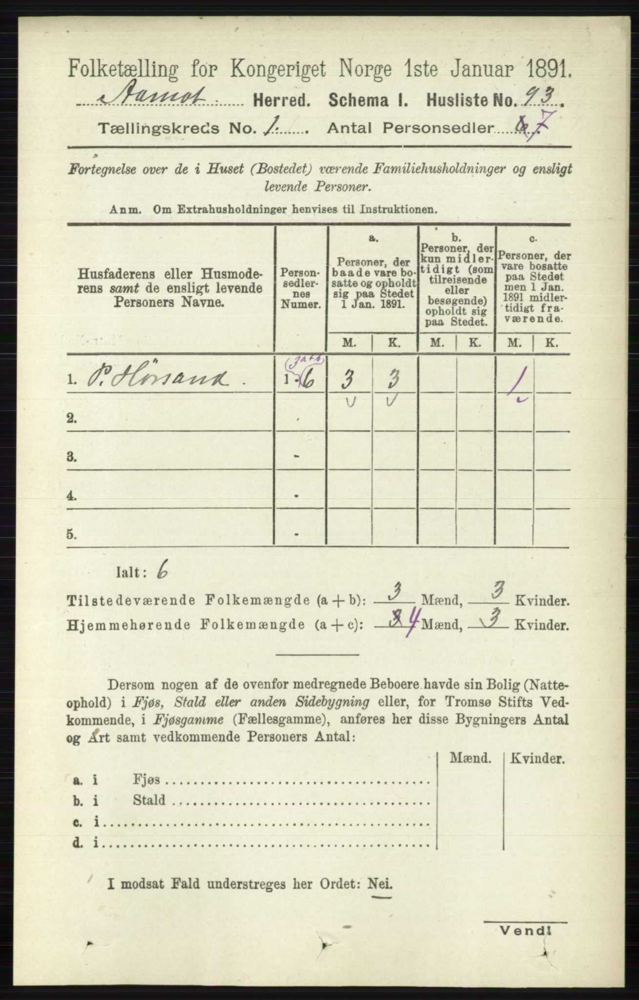 RA, 1891 census for 0429 Åmot, 1891, p. 122