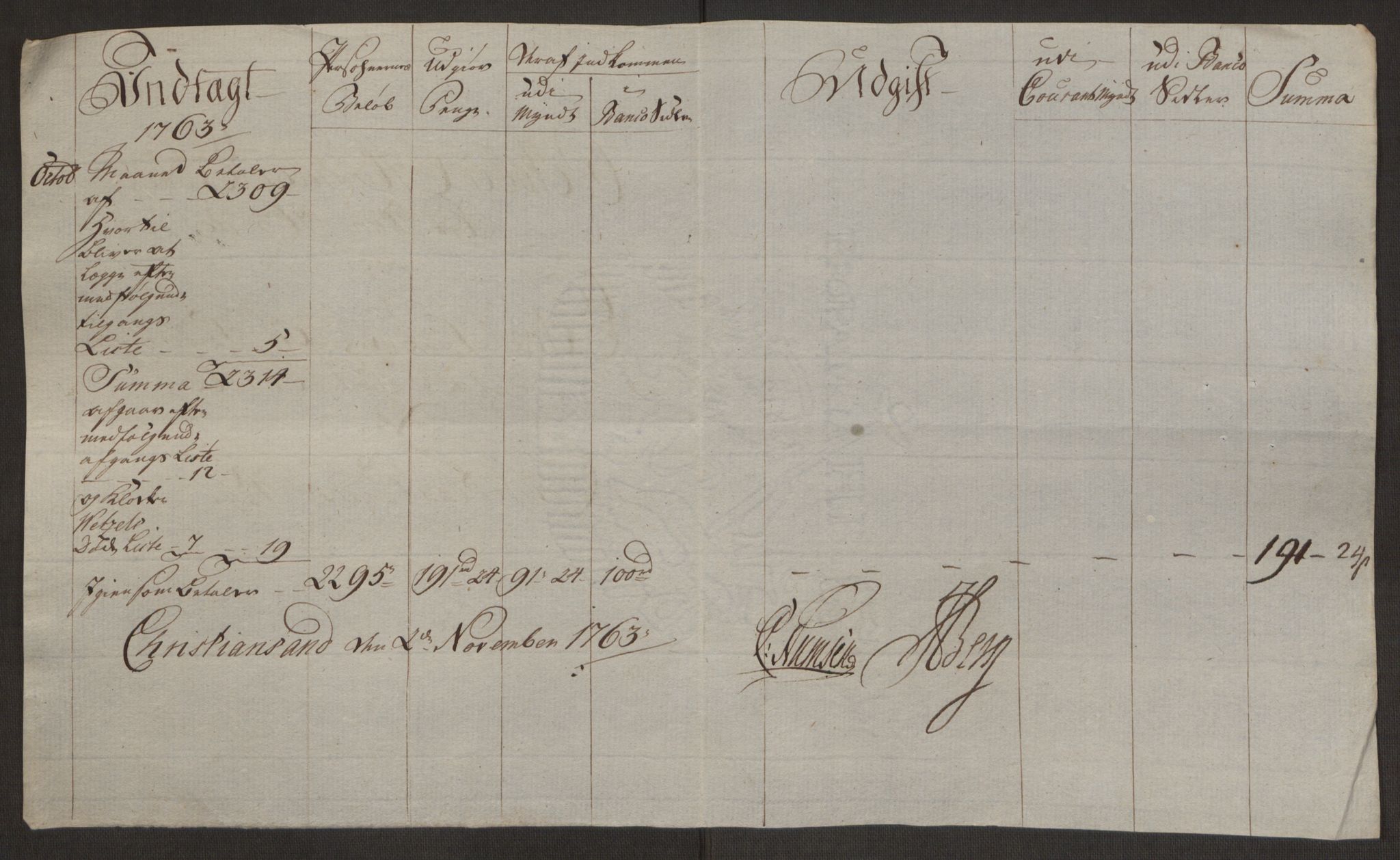 Rentekammeret inntil 1814, Reviderte regnskaper, Byregnskaper, AV/RA-EA-4066/R/Rm/L0265/0001: [M6] Kontribusjonsregnskap / Ekstraskatt, 1762-1764, p. 176