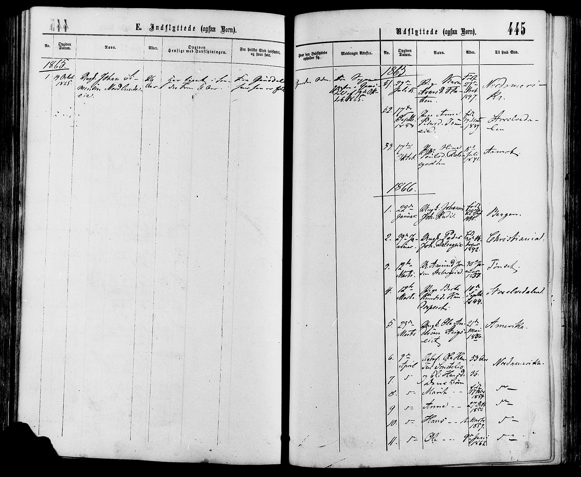 Sør-Fron prestekontor, SAH/PREST-010/H/Ha/Haa/L0002: Parish register (official) no. 2, 1864-1880, p. 445