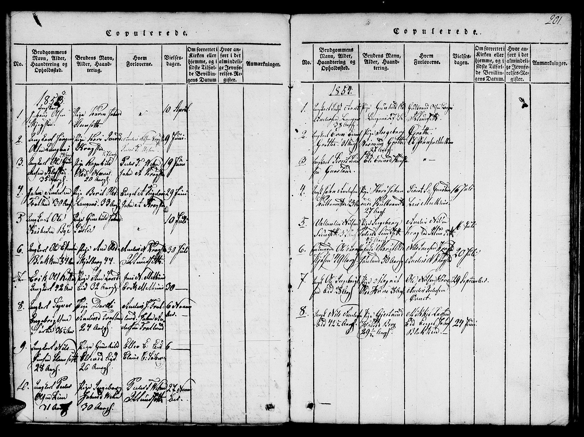 Ministerialprotokoller, klokkerbøker og fødselsregistre - Sør-Trøndelag, SAT/A-1456/694/L1130: Parish register (copy) no. 694C02, 1816-1857, p. 201