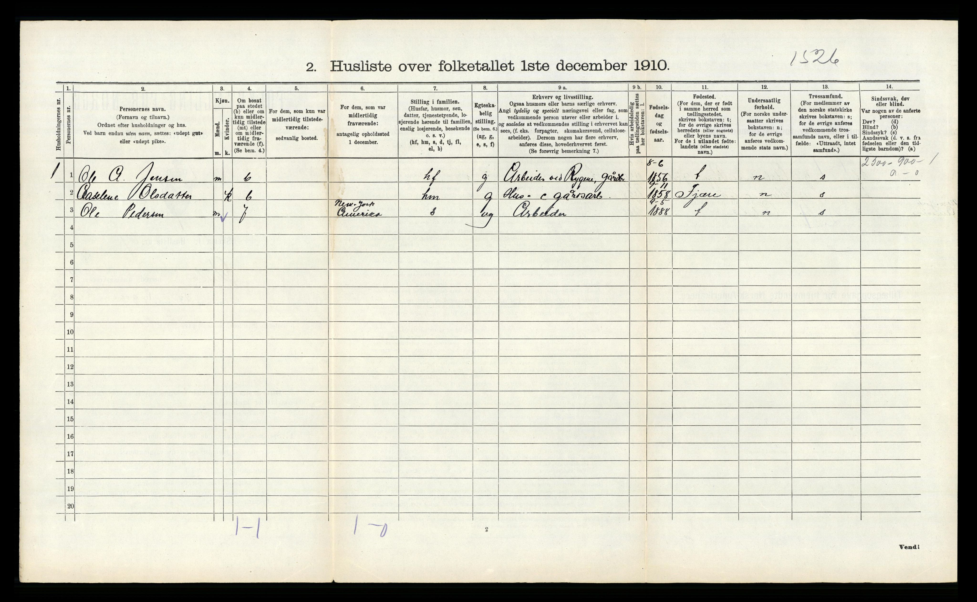 RA, 1910 census for Øyestad, 1910, p. 575