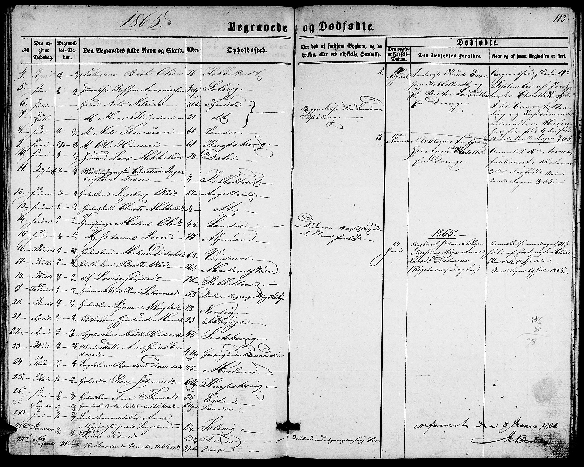 Fjell sokneprestembete, SAB/A-75301/H/Hab: Parish register (copy) no. A 1, 1861-1870, p. 113