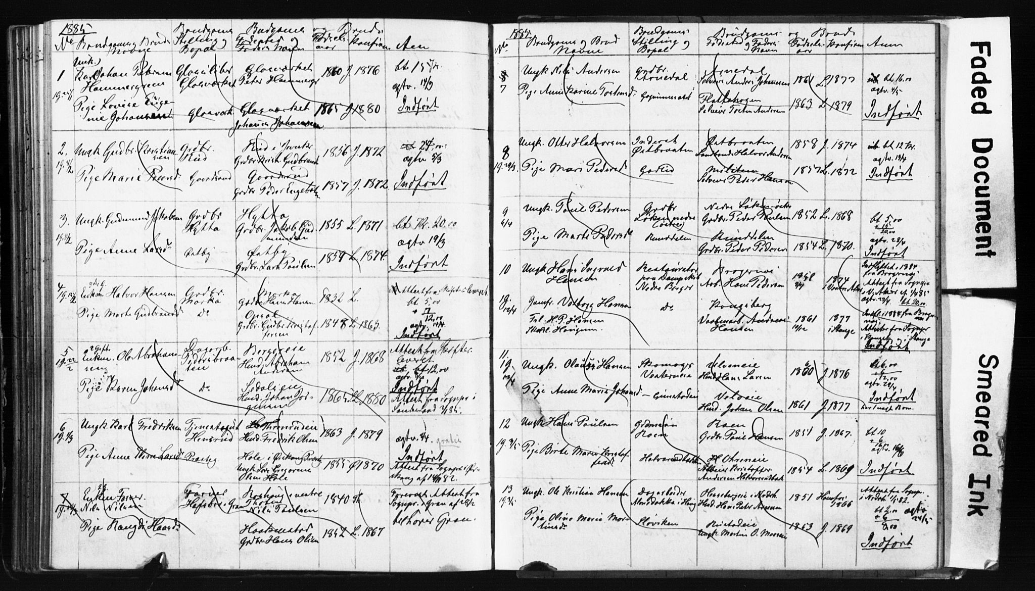 Jevnaker prestekontor, SAH/PREST-116/I/Ie: Banns register no. 2, 1867-1897