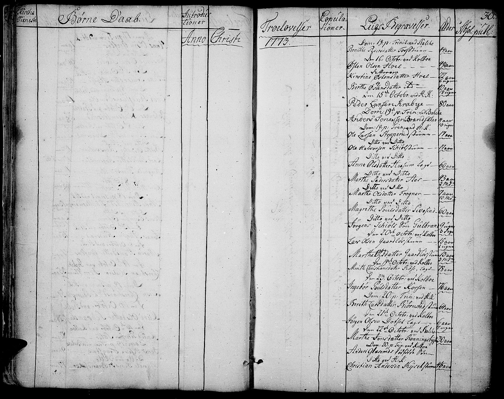 Toten prestekontor, SAH/PREST-102/H/Ha/Haa/L0006: Parish register (official) no. 6, 1773-1793, p. 30