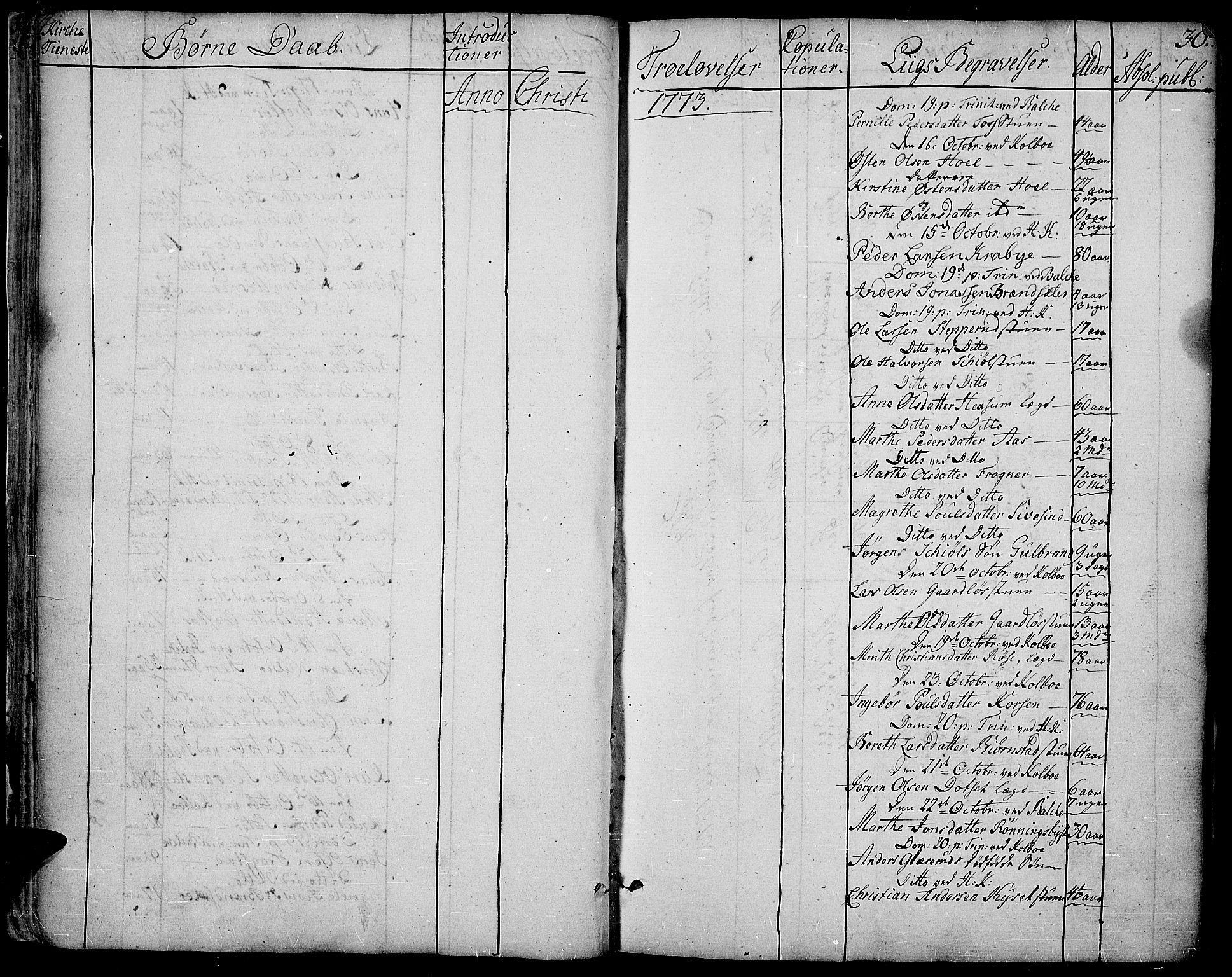 Toten prestekontor, AV/SAH-PREST-102/H/Ha/Haa/L0006: Parish register (official) no. 6, 1773-1793, p. 30