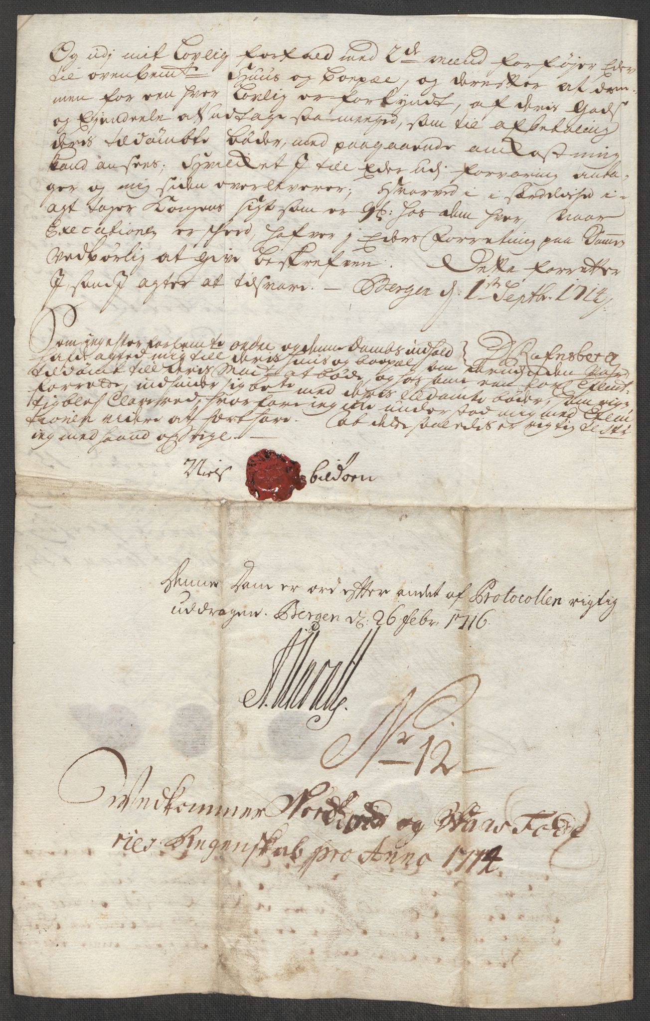 Rentekammeret inntil 1814, Reviderte regnskaper, Fogderegnskap, AV/RA-EA-4092/R51/L3197: Fogderegnskap Nordhordland og Voss, 1714, p. 251