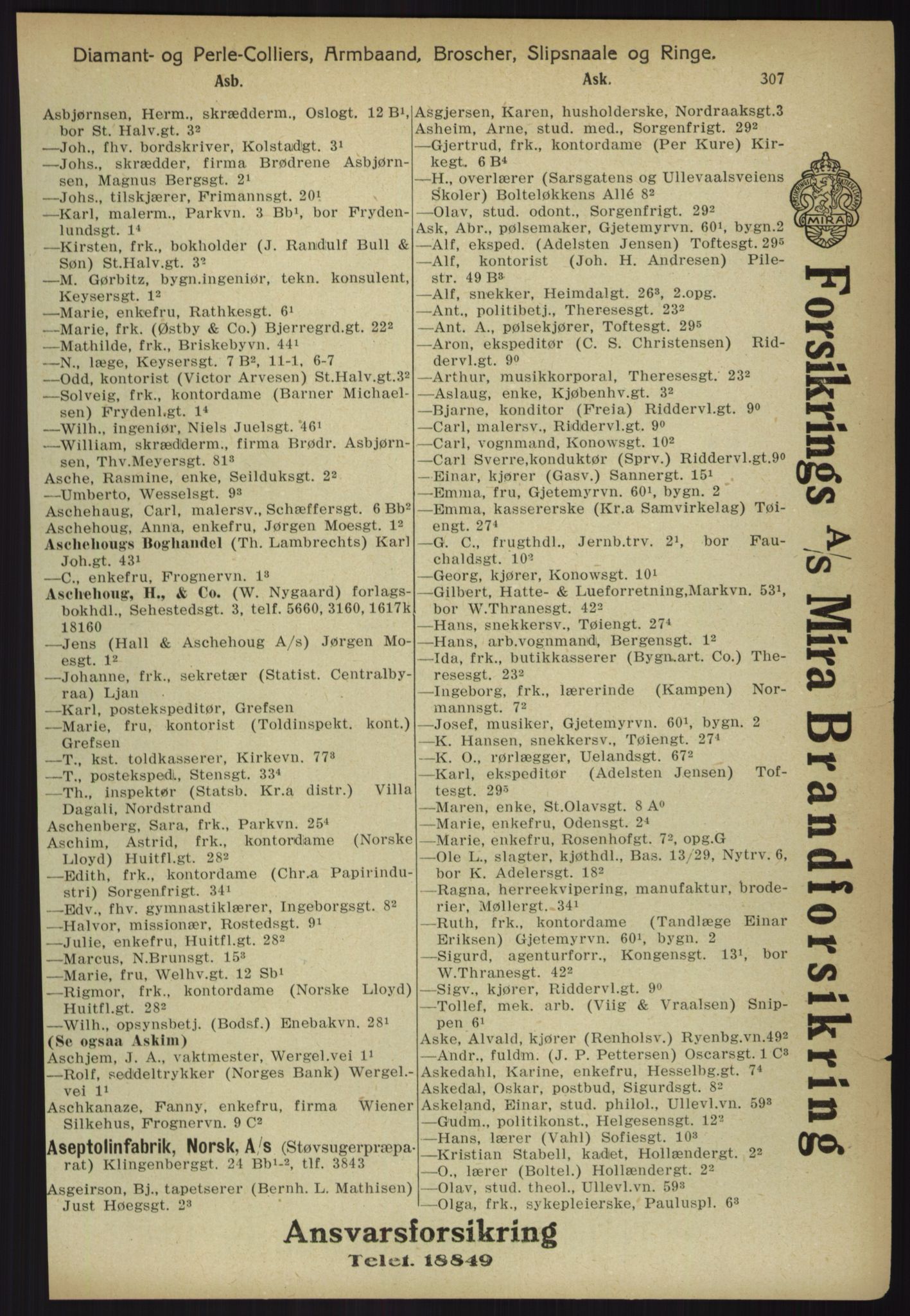Kristiania/Oslo adressebok, PUBL/-, 1918, p. 332