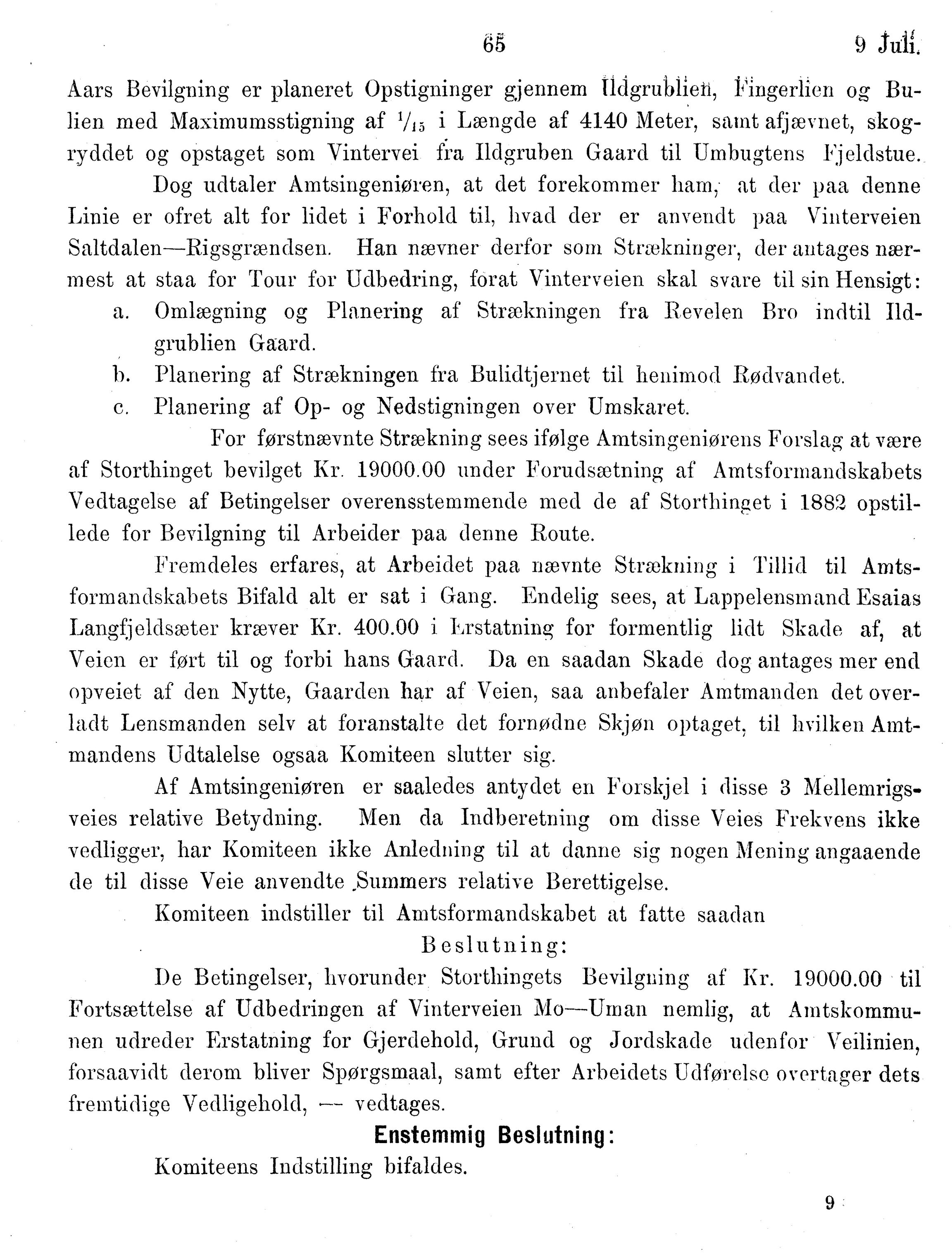 Nordland Fylkeskommune. Fylkestinget, AIN/NFK-17/176/A/Ac/L0014: Fylkestingsforhandlinger 1881-1885, 1881-1885