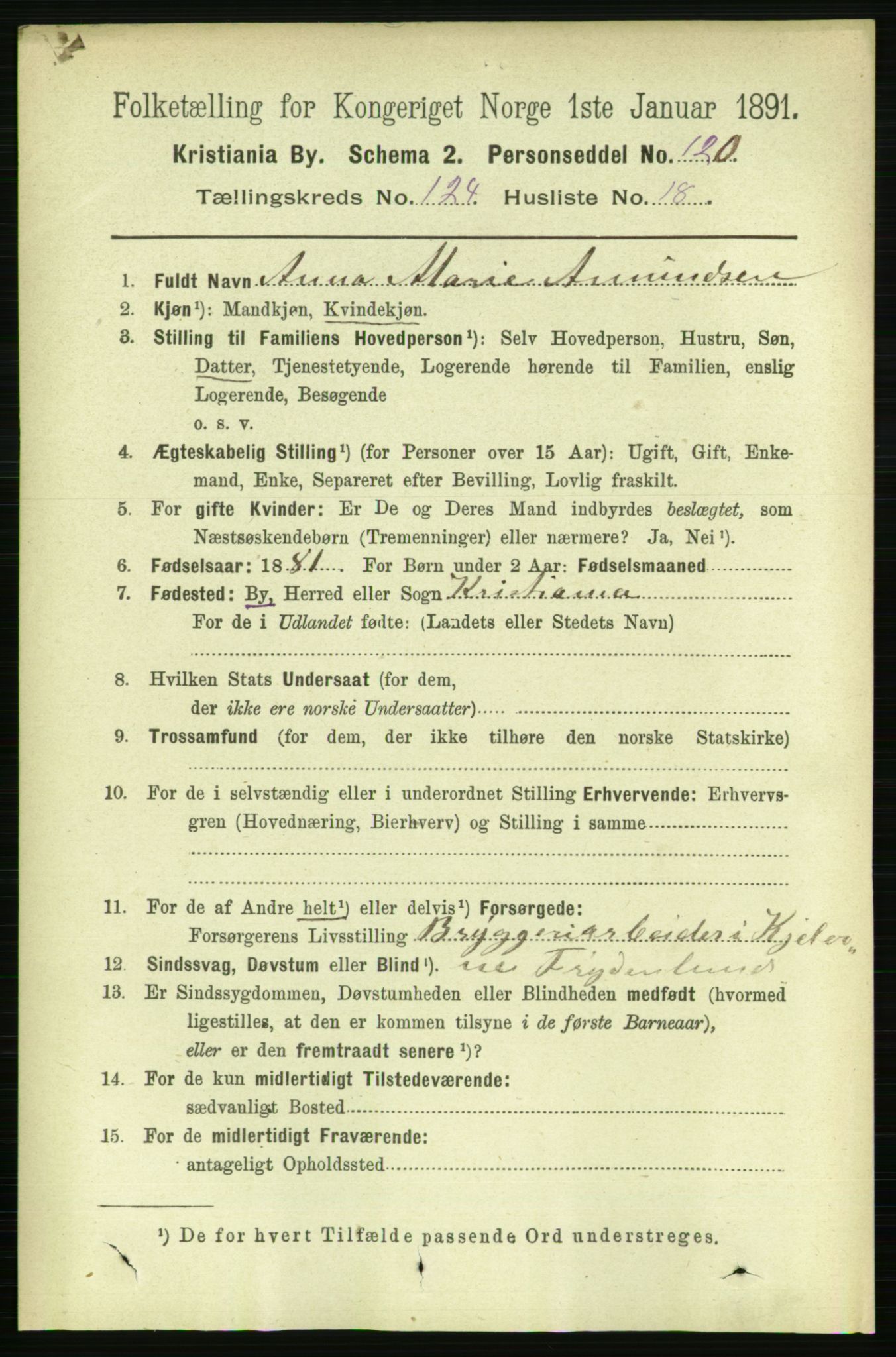 RA, 1891 census for 0301 Kristiania, 1891, p. 65701