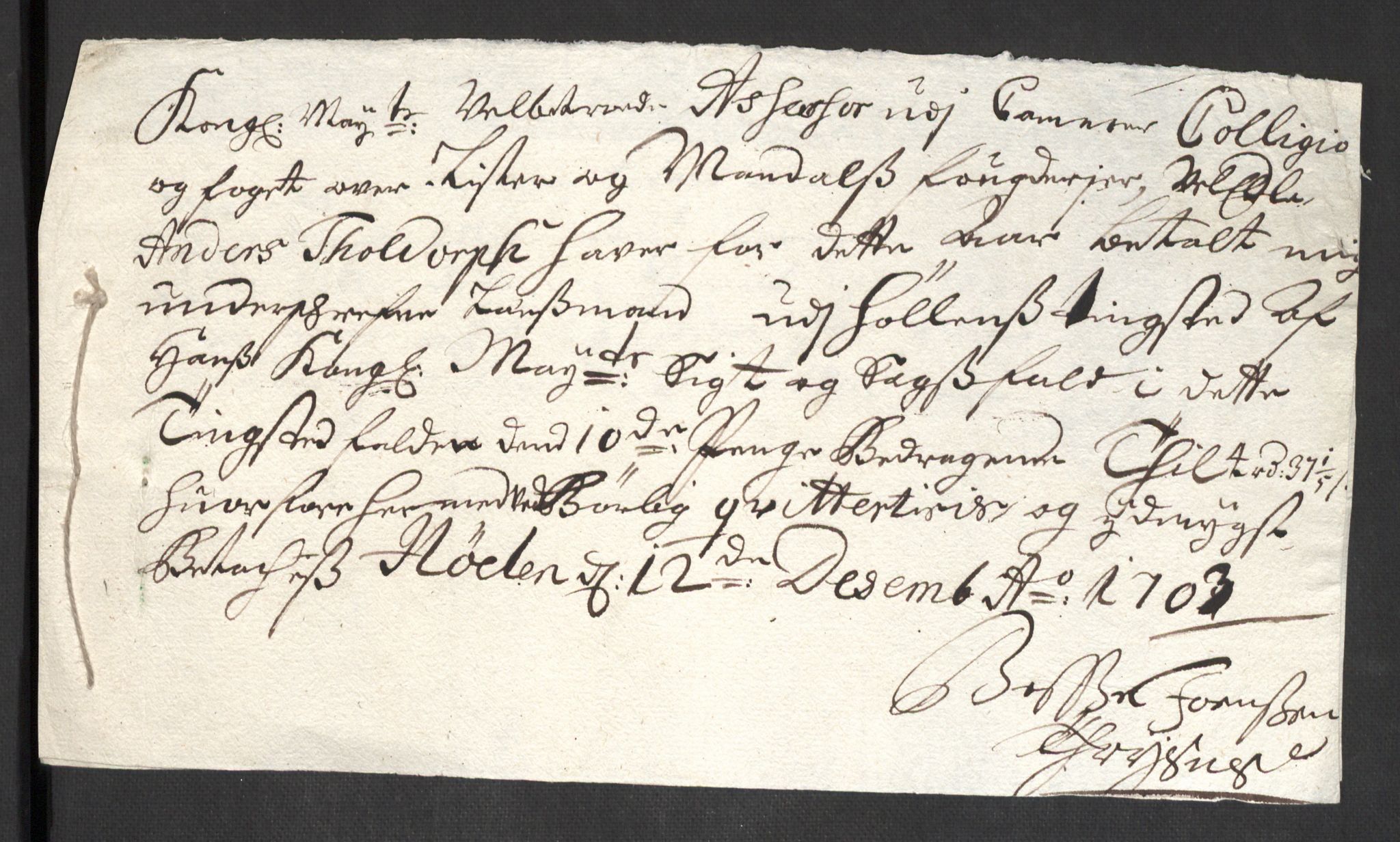 Rentekammeret inntil 1814, Reviderte regnskaper, Fogderegnskap, AV/RA-EA-4092/R43/L2550: Fogderegnskap Lista og Mandal, 1703-1704, p. 146