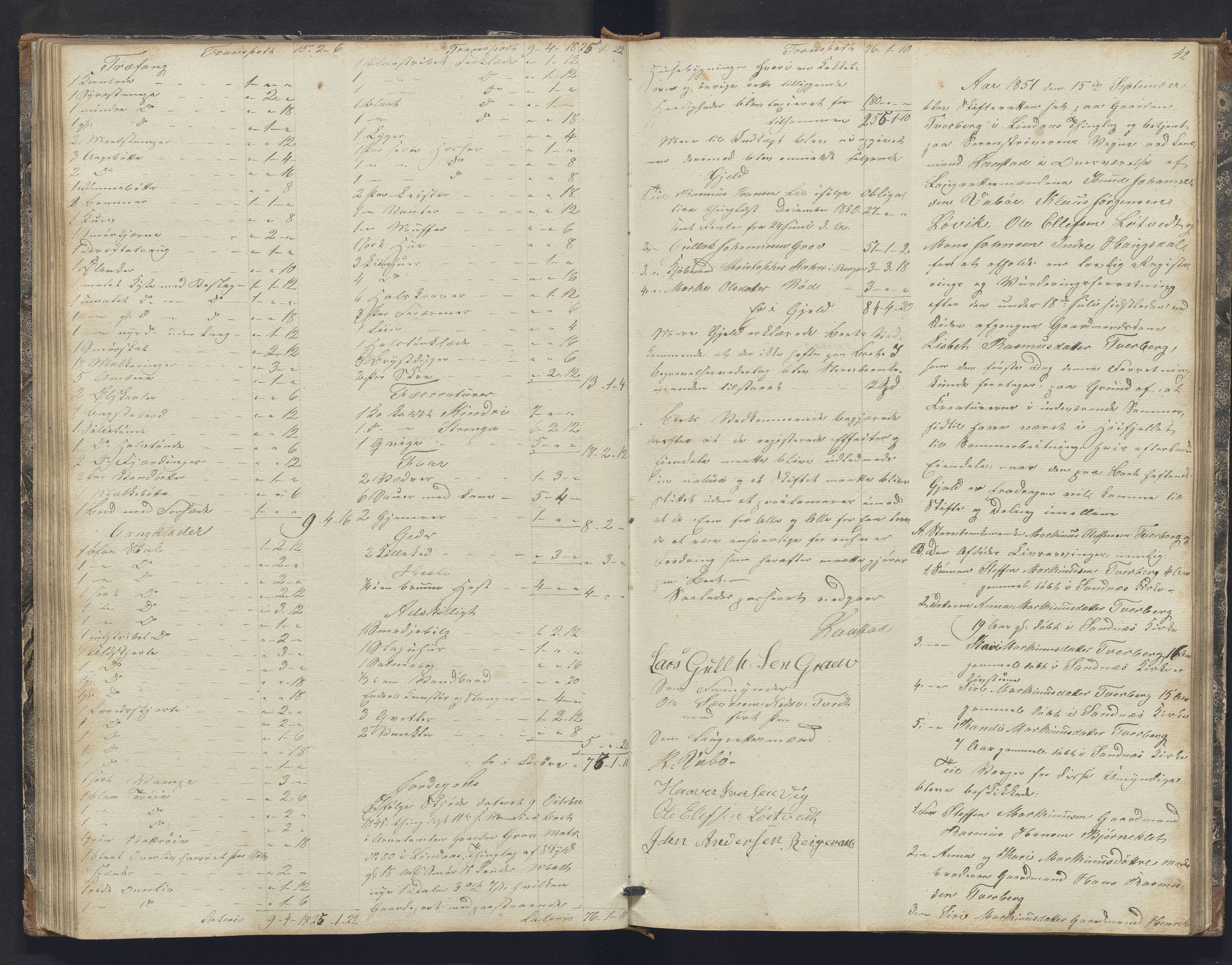 Nordhordland sorenskrivar, AV/SAB-A-2901/1/H/Hb/L0016: Registreringsprotokollar, 1850-1854, p. 42