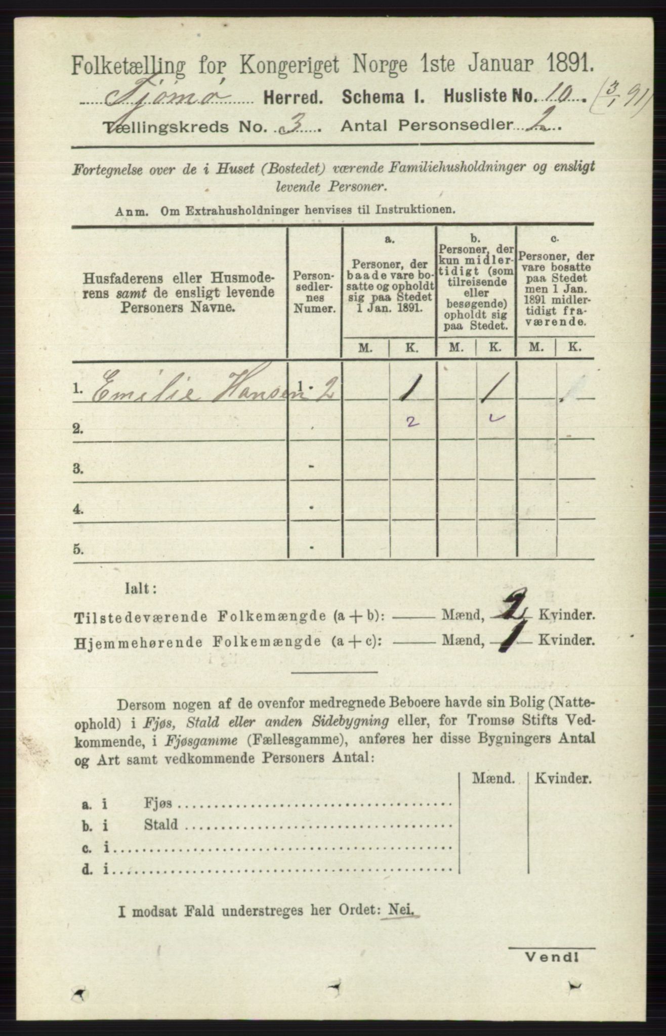 RA, 1891 census for 0723 Tjøme, 1891, p. 813