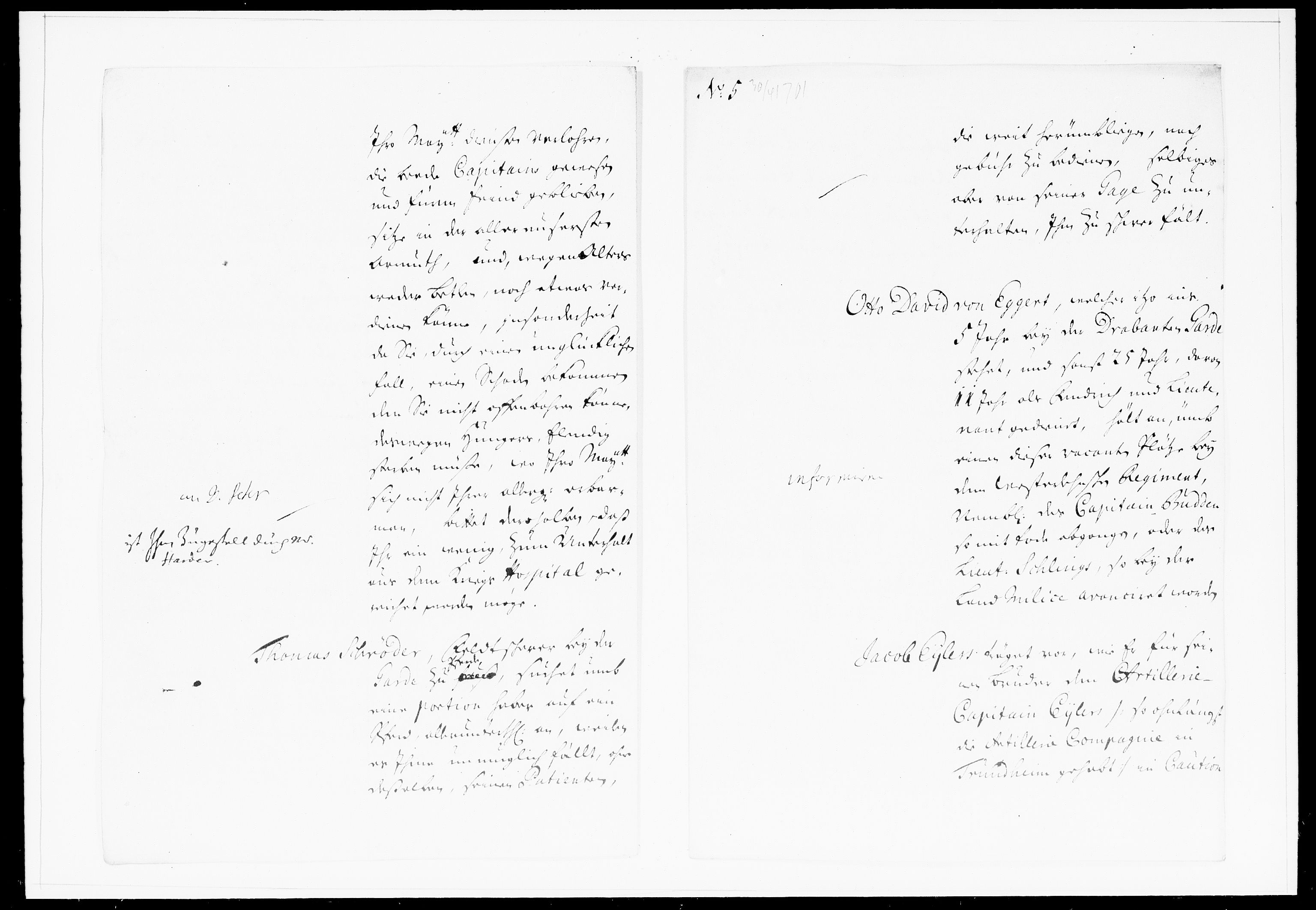 Krigskollegiet, Krigskancelliet, DRA/A-0006/-/0923-0928: Refererede sager, 1701, p. 295