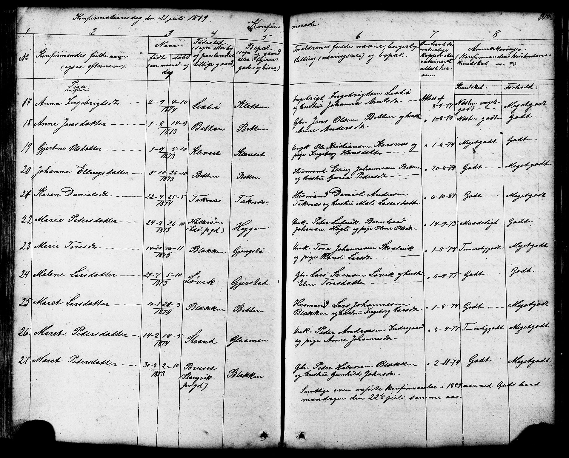 Ministerialprotokoller, klokkerbøker og fødselsregistre - Møre og Romsdal, AV/SAT-A-1454/576/L0890: Parish register (copy) no. 576C01, 1837-1908, p. 315